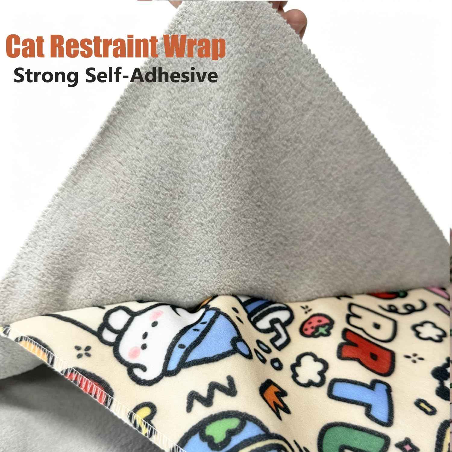 35.5'' Cat Grooming Wrap for Cutting Nails, 2026 Self-Adherent Cat Wrap, Anti-Escape Calming Cat Swaddle Wrap for Medicine, Nail Clipping, Teeth Brushing, Ear Cleaning