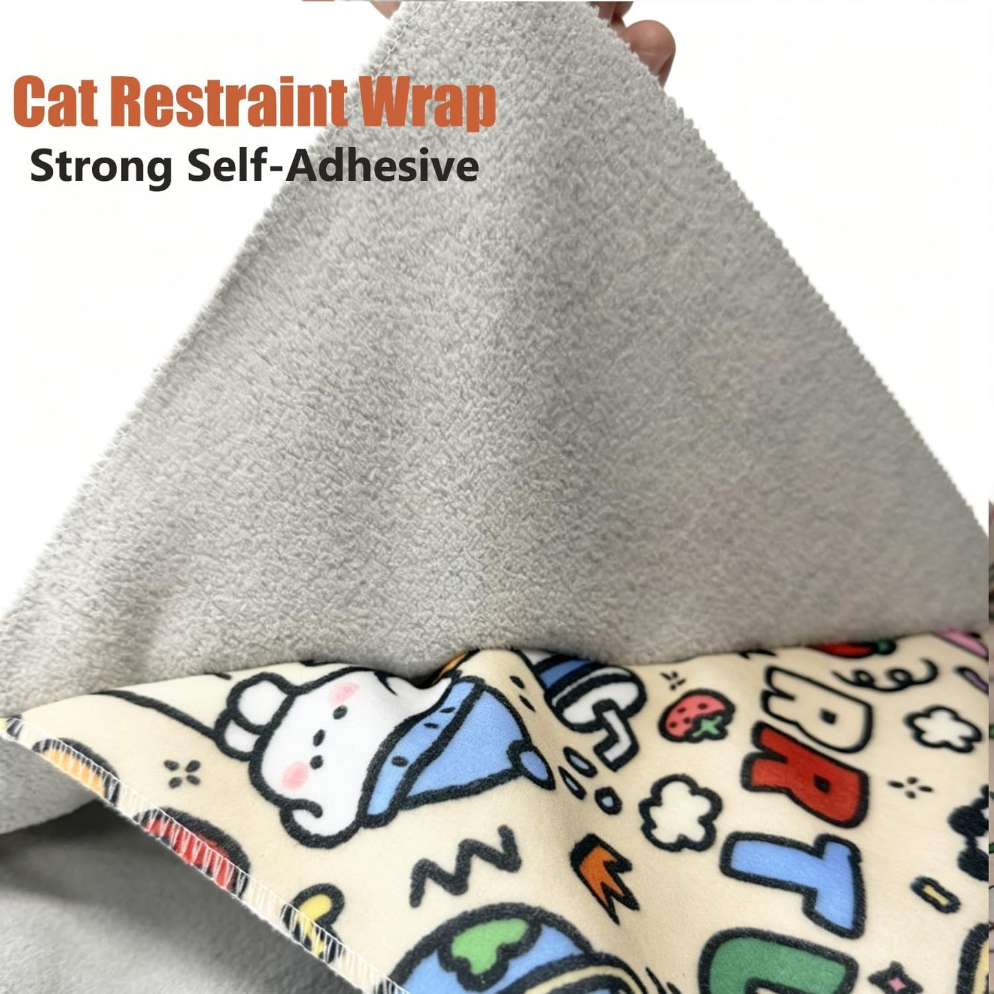 27.6'' Cat Grooming Wrap for Cutting Nails, 2026 Self-Adherent Cat Wrap, Anti-Escape Calming Cat Swaddle Wrap for Medicine, Nail Clipping, Teeth Brushing, Ear Cleaning