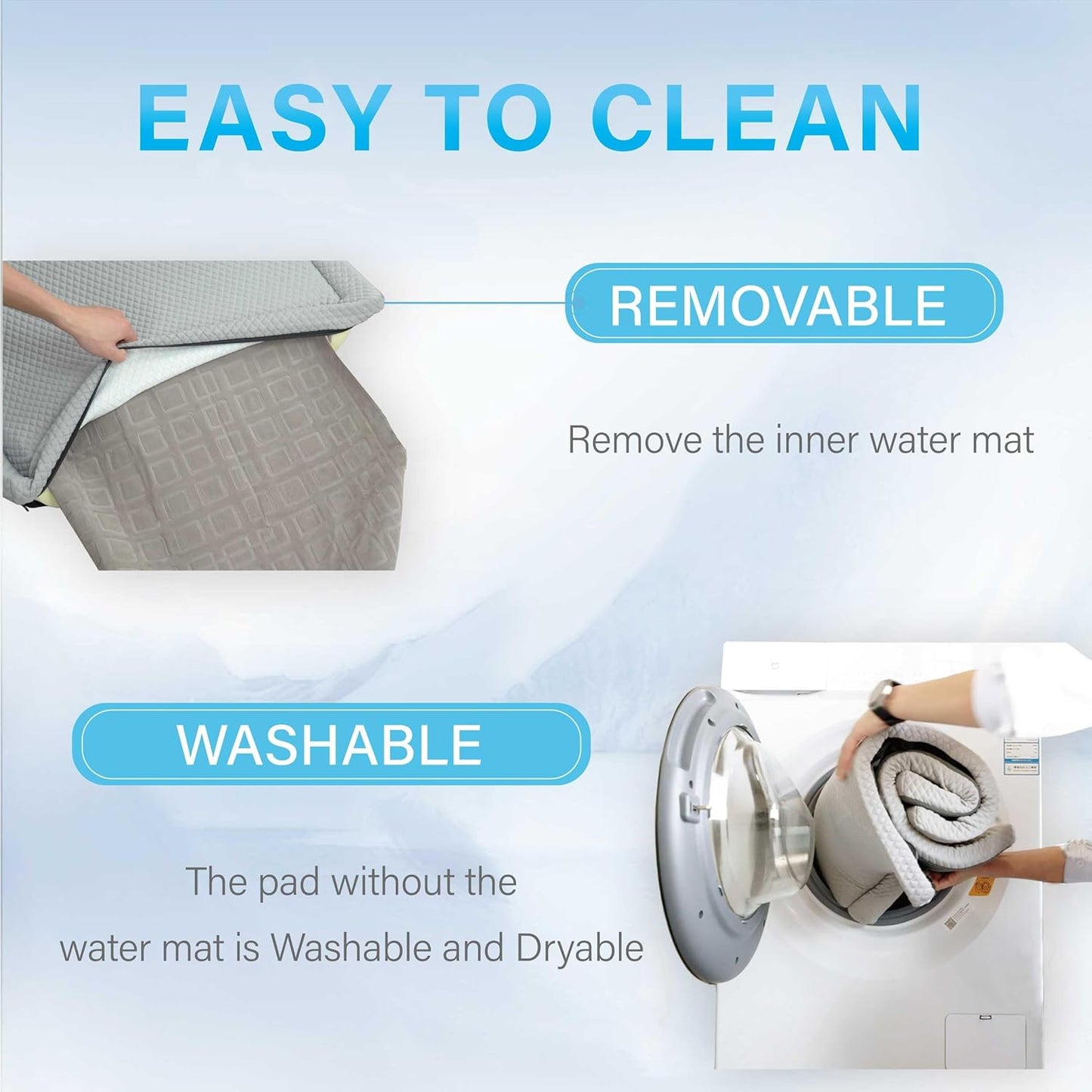 Pet Pad Cooling System for Summer, Consistent Cooling Water Mat for Dogs and Cats, No Refrigeration or Chemical Gel Needed, Machine Washable Bed, Ideal for Home and Crates (Gray, XL)