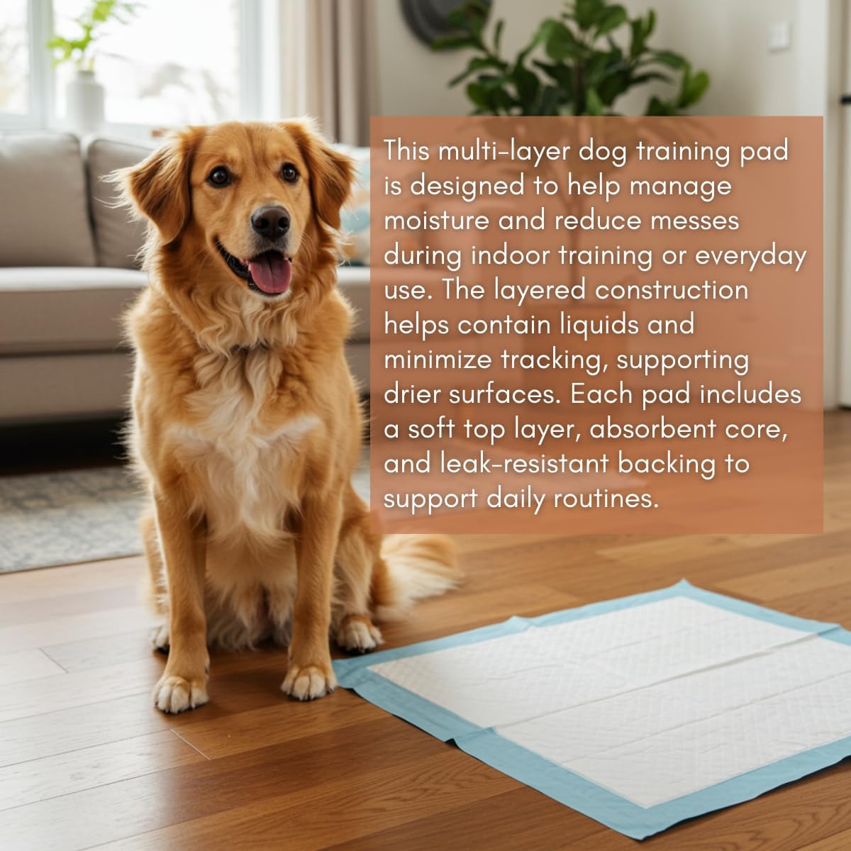 Dog Training Pads 100 Count, Extra Large 30" x 23.6" – 5-Layer Leak-Proof Puppy Pads, Super Absorbent up to 5 Cups, Quick-Dry Odor Control – Bulk Pee Pads for Puppies, Adult & Senior Dogs