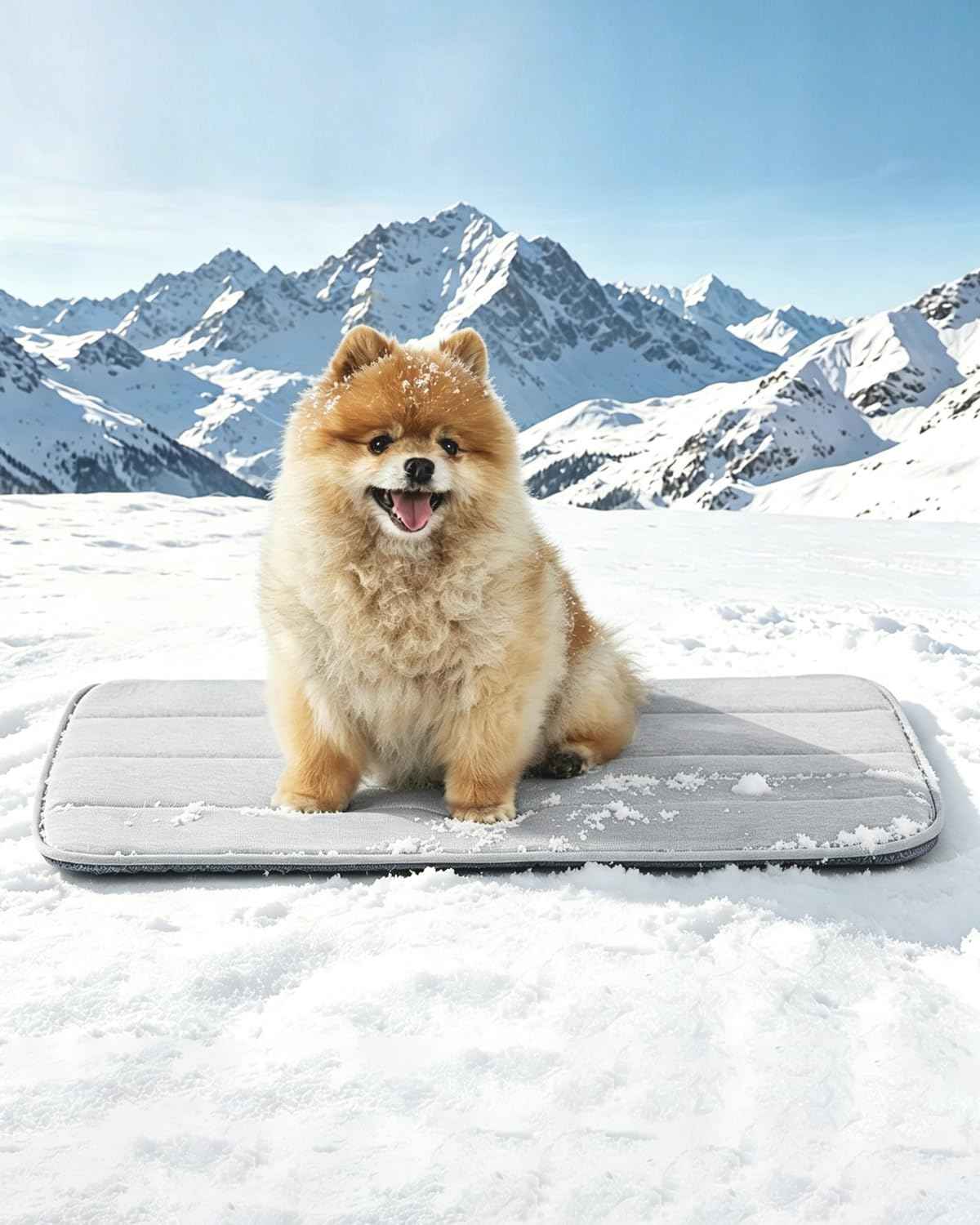 Dog Cooling Mat, 24" x 18" Non-Slip Self-Cooling Summer Dog Mat for Indoor Outdoor Kennel Floor Use, Multiple Sizes for All Dog Breeds to Relieve Heat & Fatigue