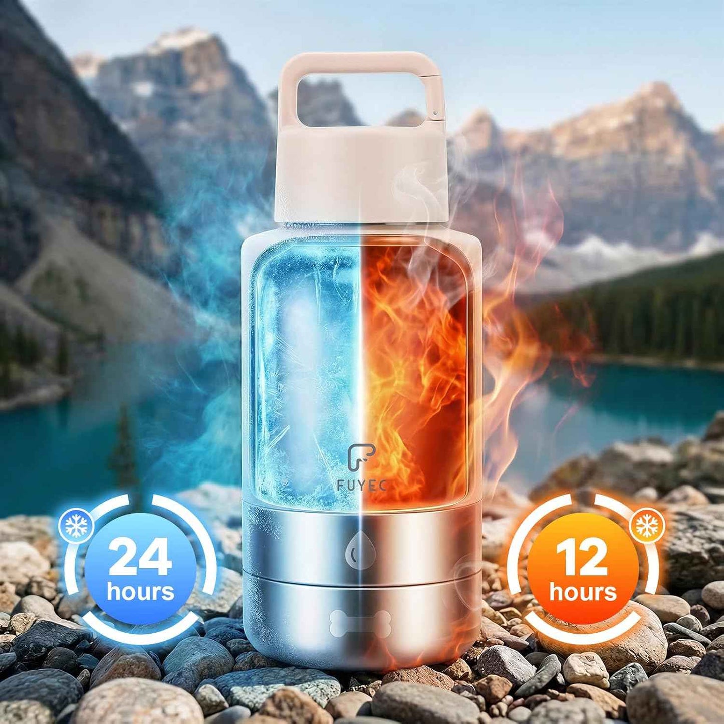Dog Water Bottle 32oz, Insulated Stainless Steel Travel Water Dispenser with 2 Detachable Dog Bowls for Food and Water, Leak Proof Portable Pet Drinking Cup for Walking Hiking Camping