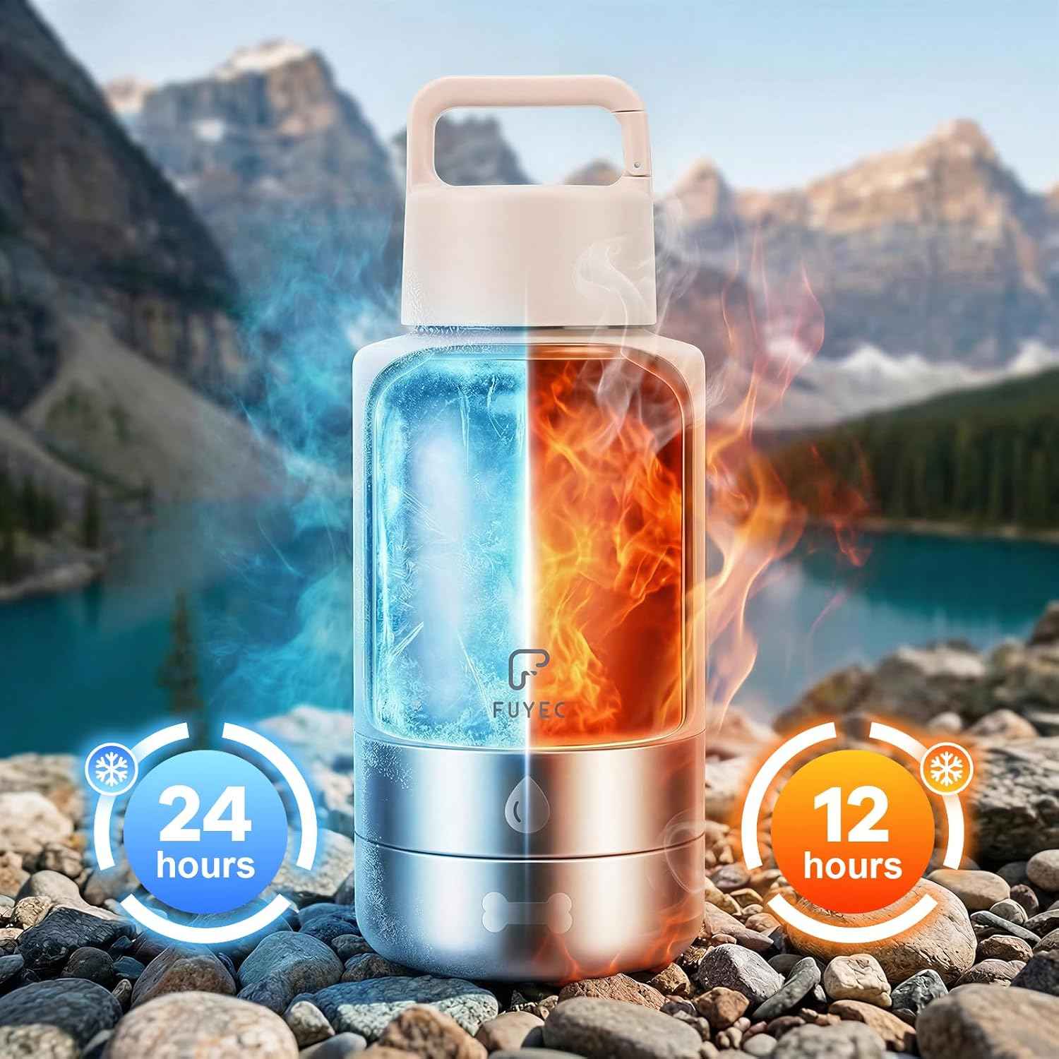 Dog Water Bottle 32oz, Insulated Stainless Steel Travel Water Dispenser with 2 Detachable Dog Bowls for Food and Water, Leak Proof Portable Pet Drinking Cup for Walking Hiking Camping