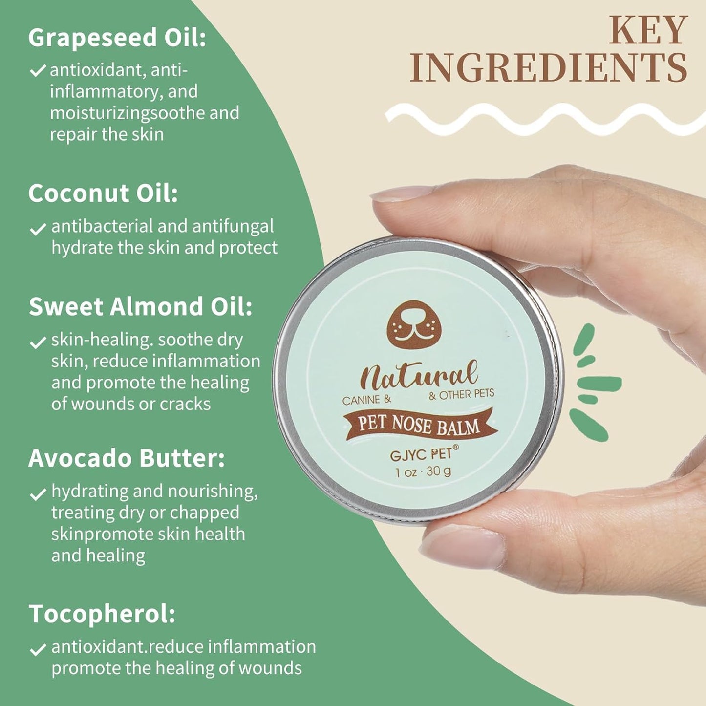 Snout Soother Nose Balm for Dogs & Cats - Natural Healing & Moisturizing Balm for Dry, Cracked Snouts - Plant-Based, Soothing Skin Formula