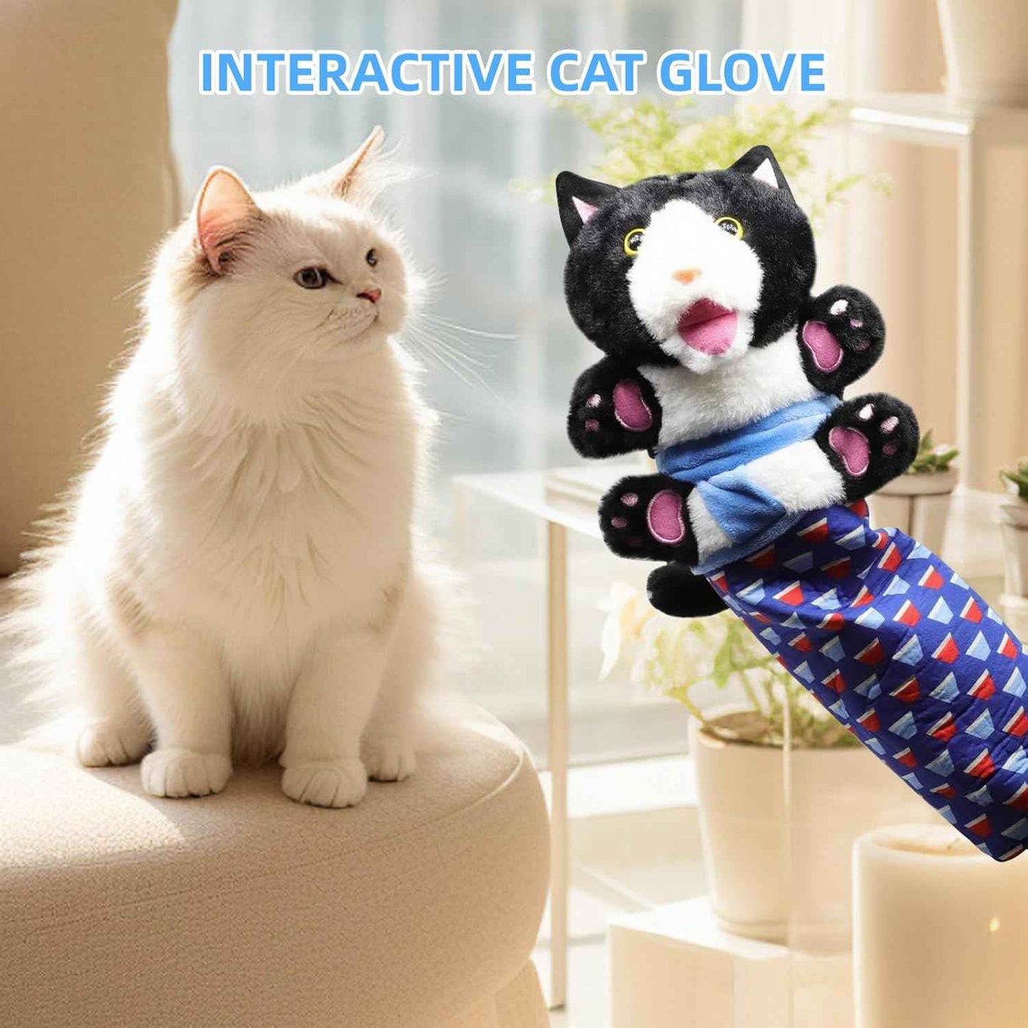 Cat Wrestling Toys Puppet,Cat Wrestling Glove,Cats Wrestler for Cultivate Pets' Interests,Hand Puppets with Tough Padding for Safe and Fun Interactive Play Cat Toy Gift