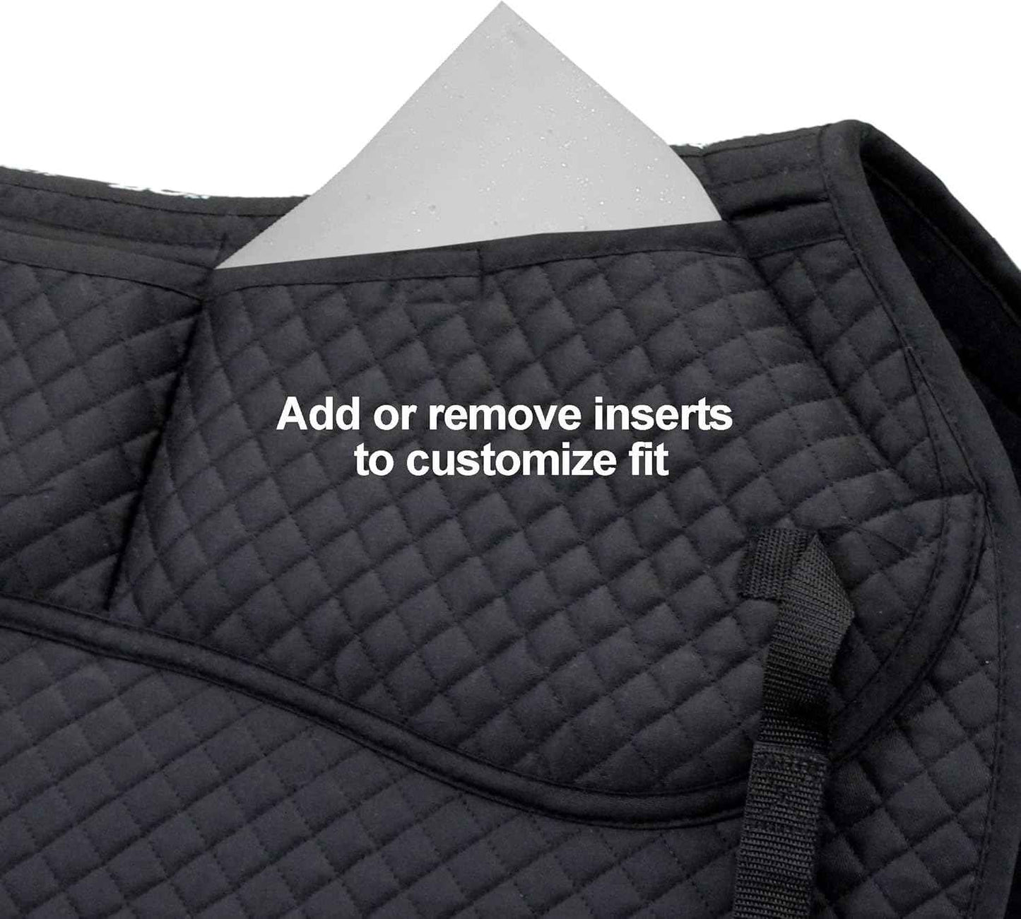 ECP Equine Comfort Products Shock-Absorbing Memory Foam Inserts for Horseback Riding Saddle Pads, Comfort, Cushioned Support for Equestrian Performance and Saddle Fit Adjustment, 12-Pack, White