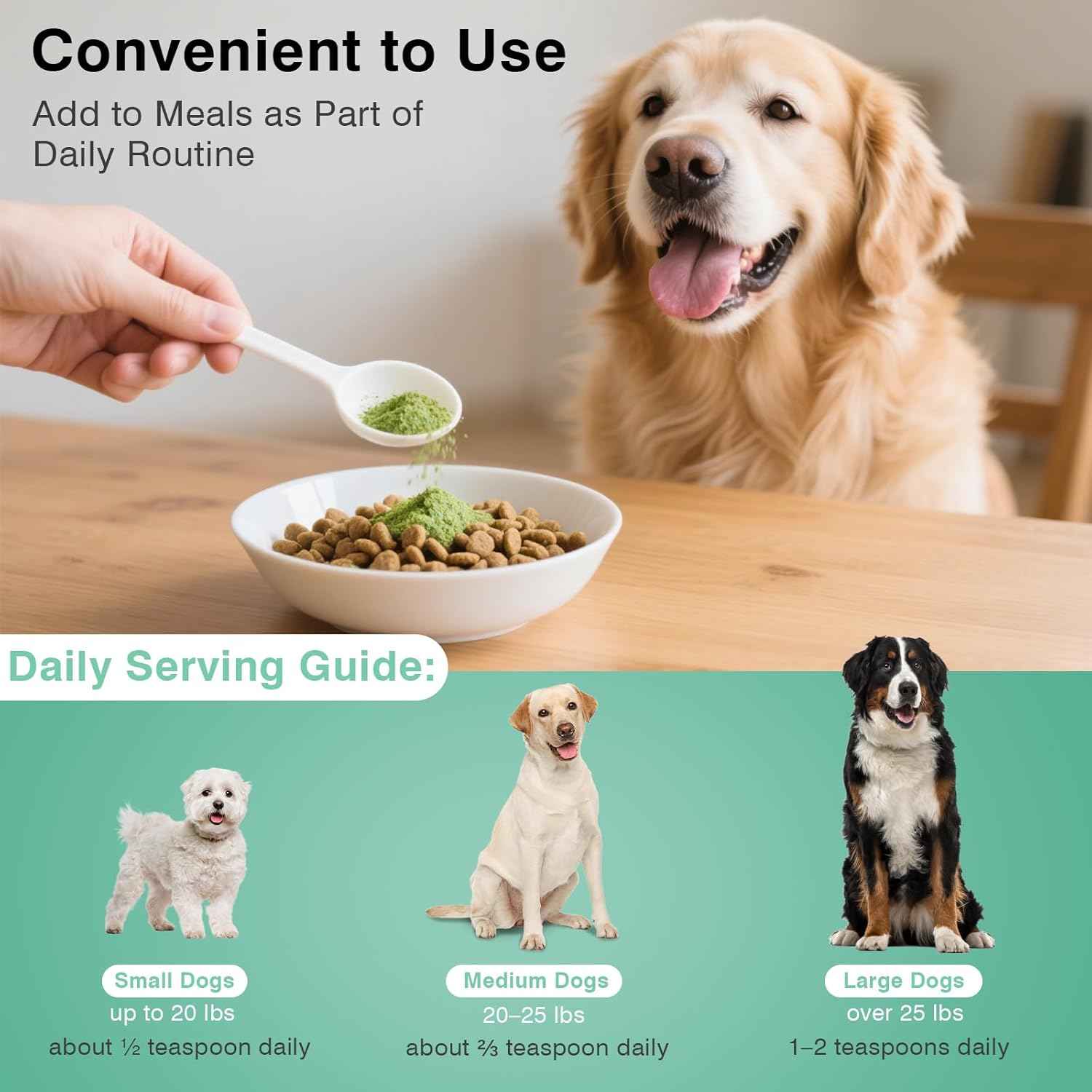 Dog Teeth Cleaning Powder 100g Fights Plaque & Tartar Freshens Breath All-Natural Ingredients for Dogs of All Breeds and Ages Easy to Use Dog Dental Powder