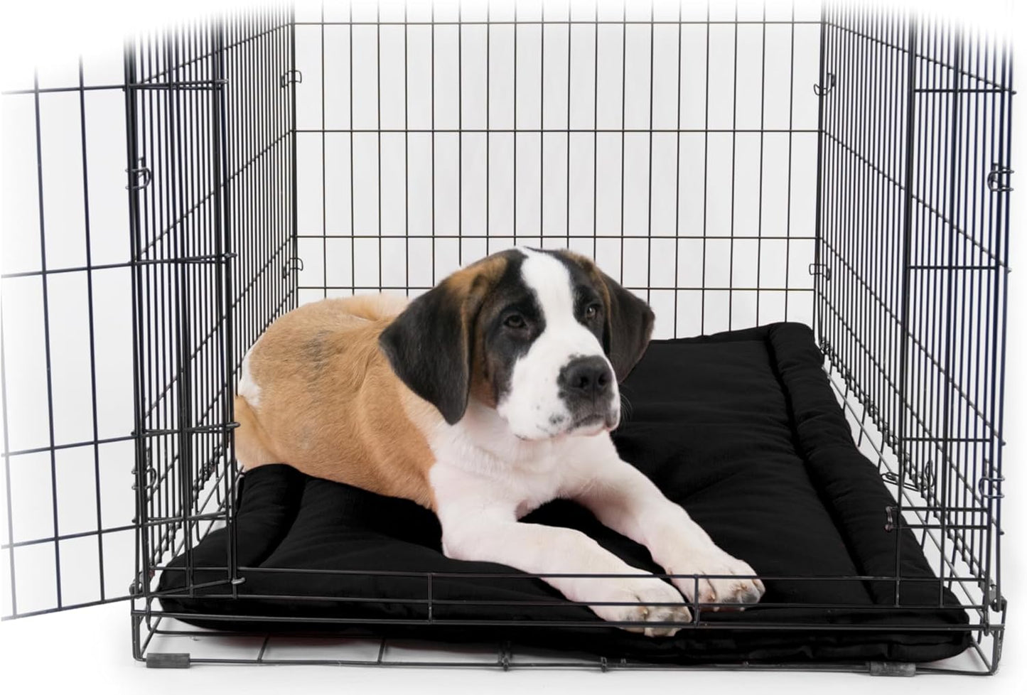 K9 Ballistics Tough Ripstop Dog Crate Pad - Durable & Machine Washable with Non-Skid Bottom and 120-Day Warranty, Fits 48" Wire Crates - 47"x29" Obsidian Black