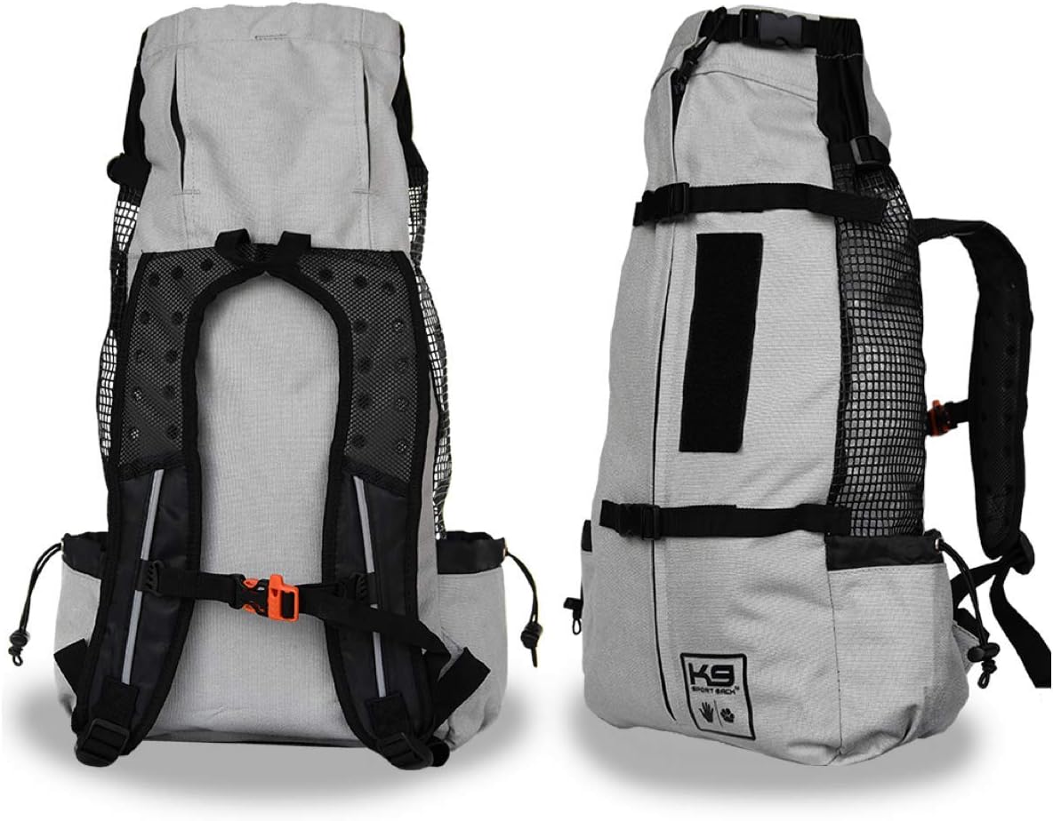 K9 Sport Sack Air 2 - Small, Light Grey - Ideal for Dogs with 13-16” Back Length - Durable, Breathable Backpack-Style Carrier - Perfect for Walks, Short Hikes & Public Transportation