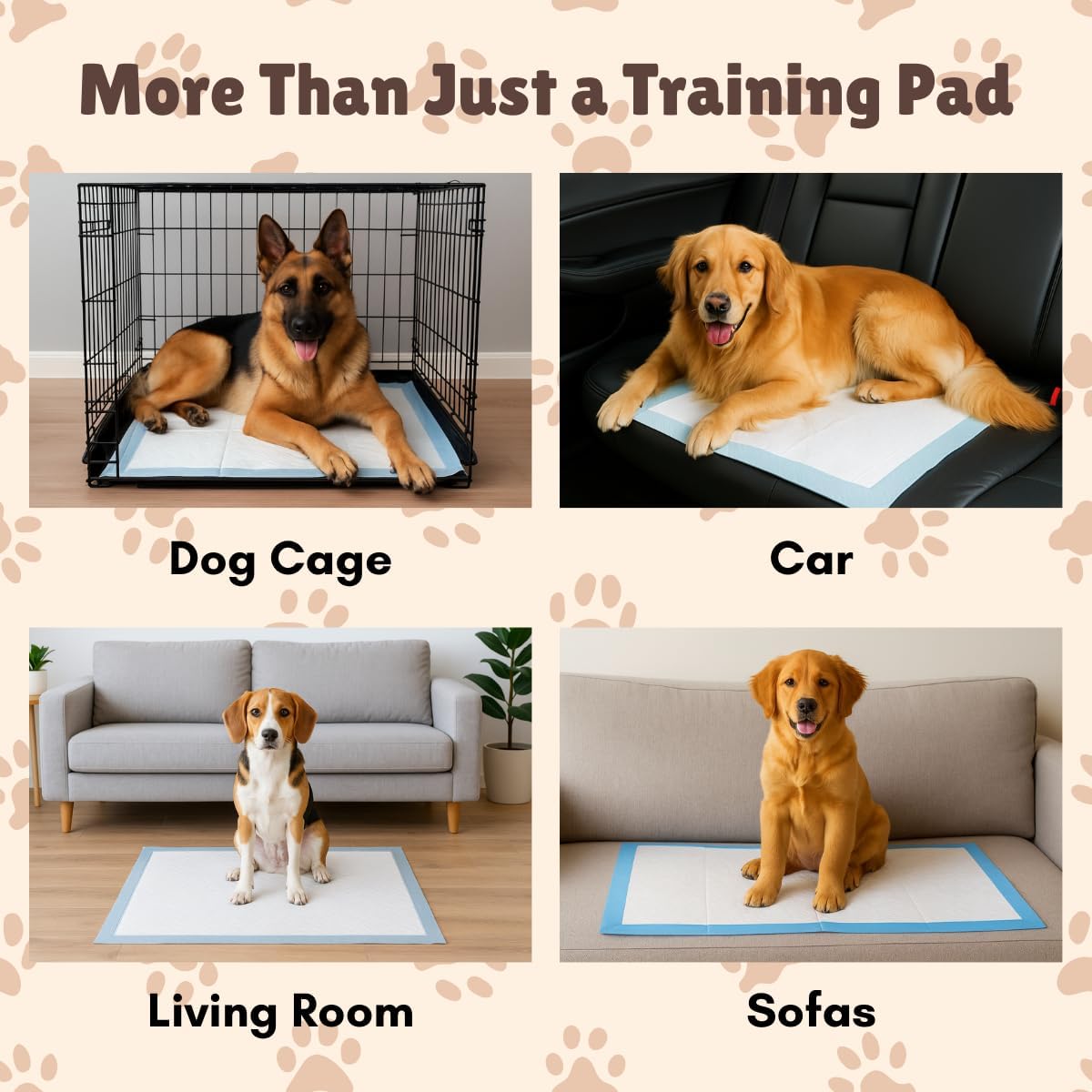 Dog Training Pads 100 Count, Extra Large 30" x 23.6" – 5-Layer Leak-Proof Puppy Pads, Super Absorbent up to 5 Cups, Quick-Dry Odor Control – Bulk Pee Pads for Puppies, Adult & Senior Dogs