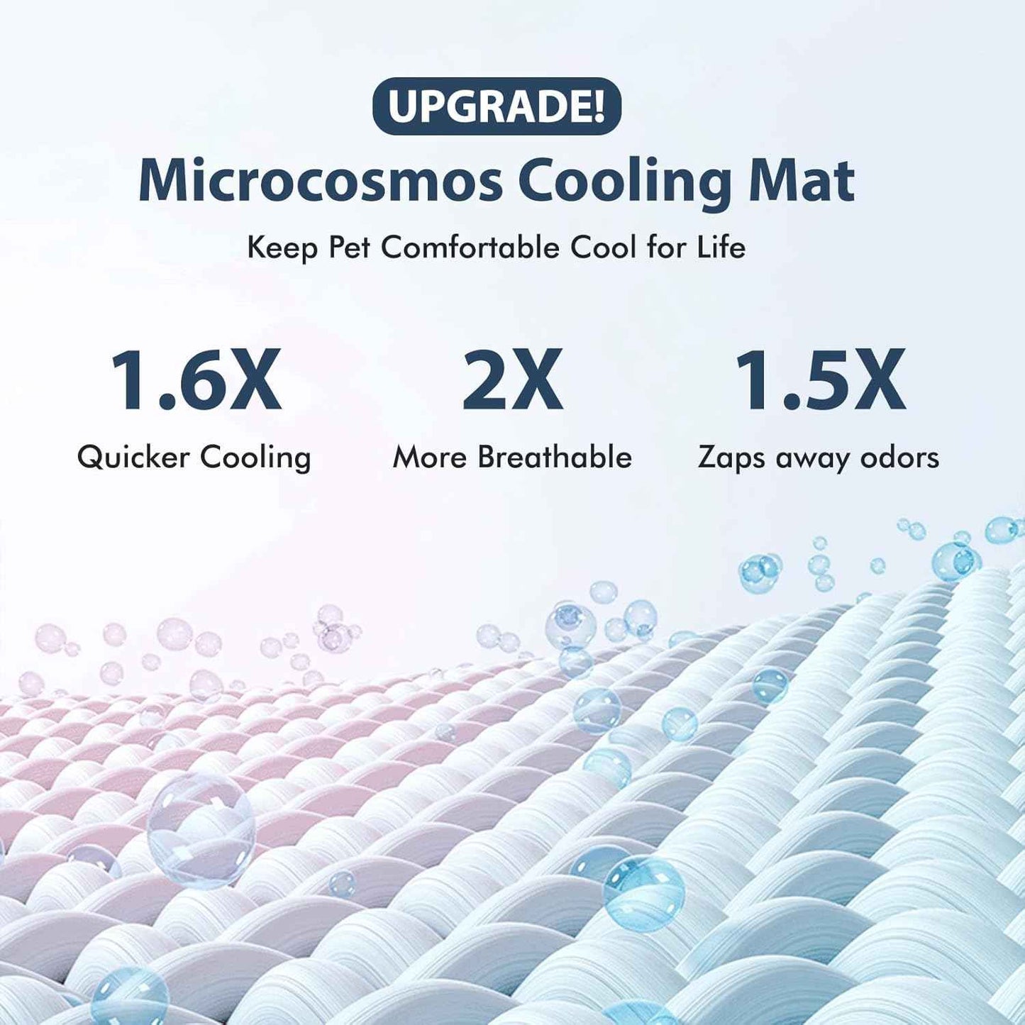 MICROCOSMOS Summer Cooling Mat & Sleeping Pad- Water Absorption Top, Materials Safe, Easy Carry, EZ Clean. Keep Cooling for Pets, Kids and Adults.(Pink, 28" x 22")