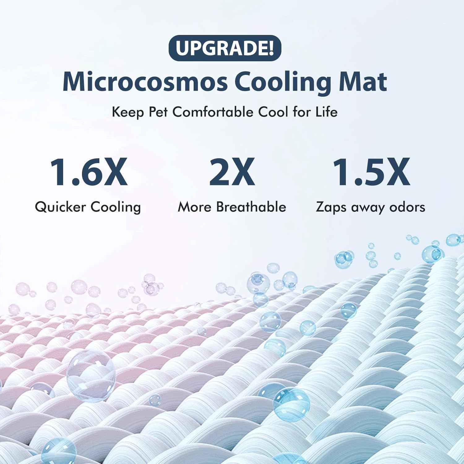 MICROCOSMOS Summer Cooling Mat & Sleeping Pad- Water Absorption Top, Materials Safe, Easy Carry, EZ Clean. Keep Cooling for Pets, Kids and Adults.(Pink, 28" x 22")