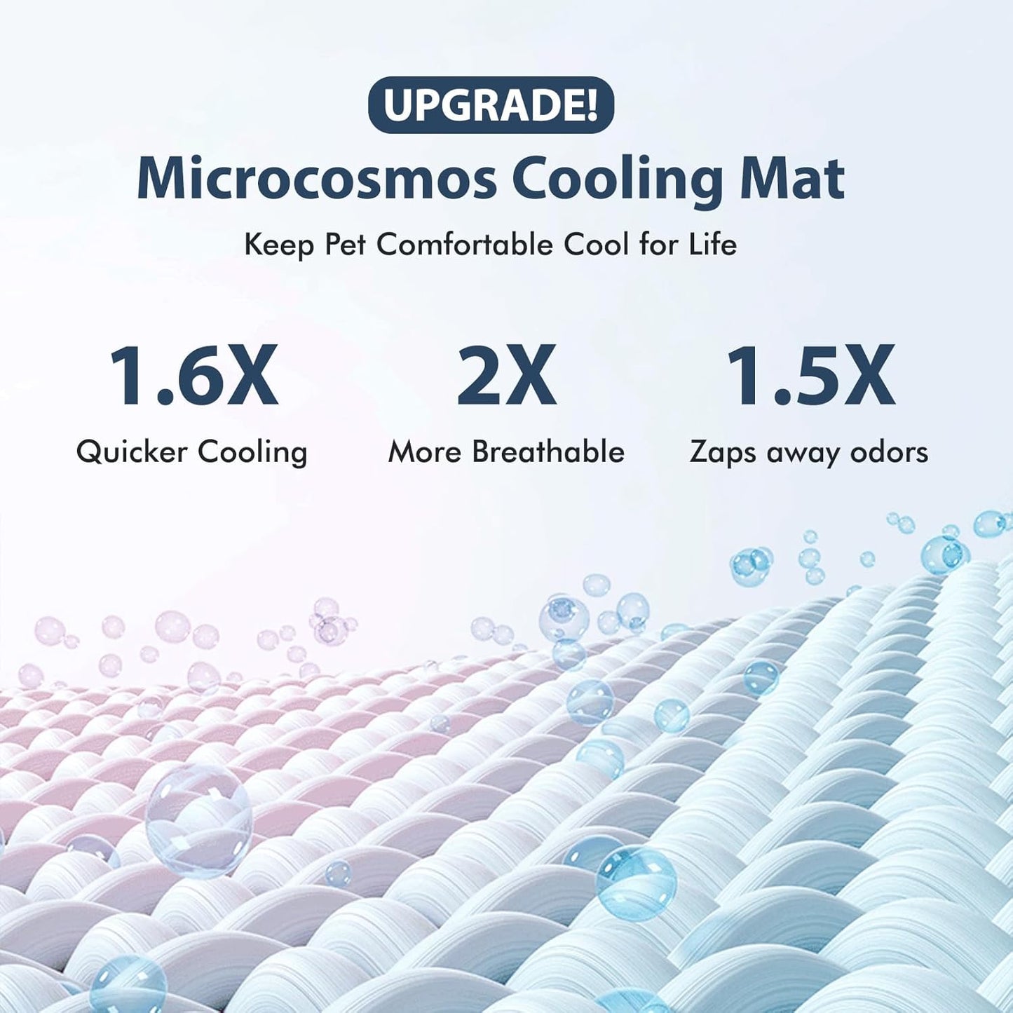 MICROCOSMOS Summer Cooling Mat & Sleeping Pad- Water Absorption Top, EZ Clean, Easy Carry, Materials Safe. Keep Cooling for Pets, Kids and Adults.(Brown, 28" x 22")