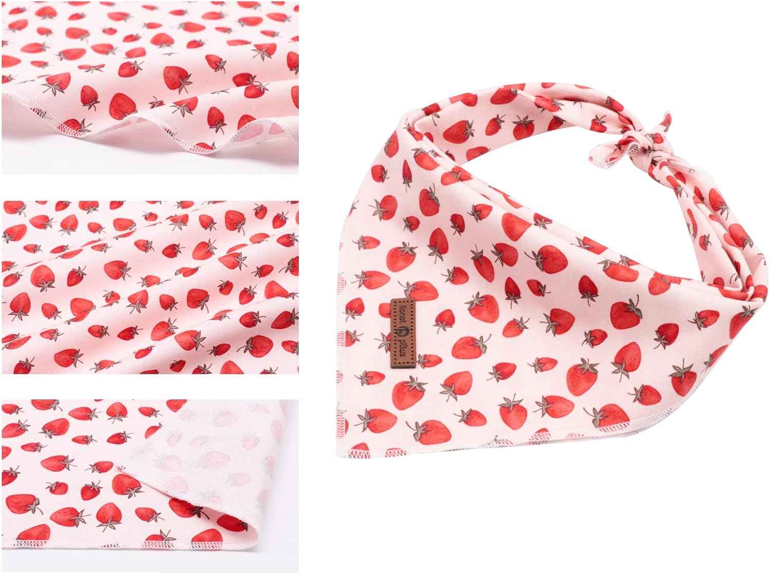 Lionet Paws Dog Bandana,Fabric Pink Dogs Kerchief for Small Medium Large Dogs,Dog Cotton Triangle Bibs Scarf for Girl Boy