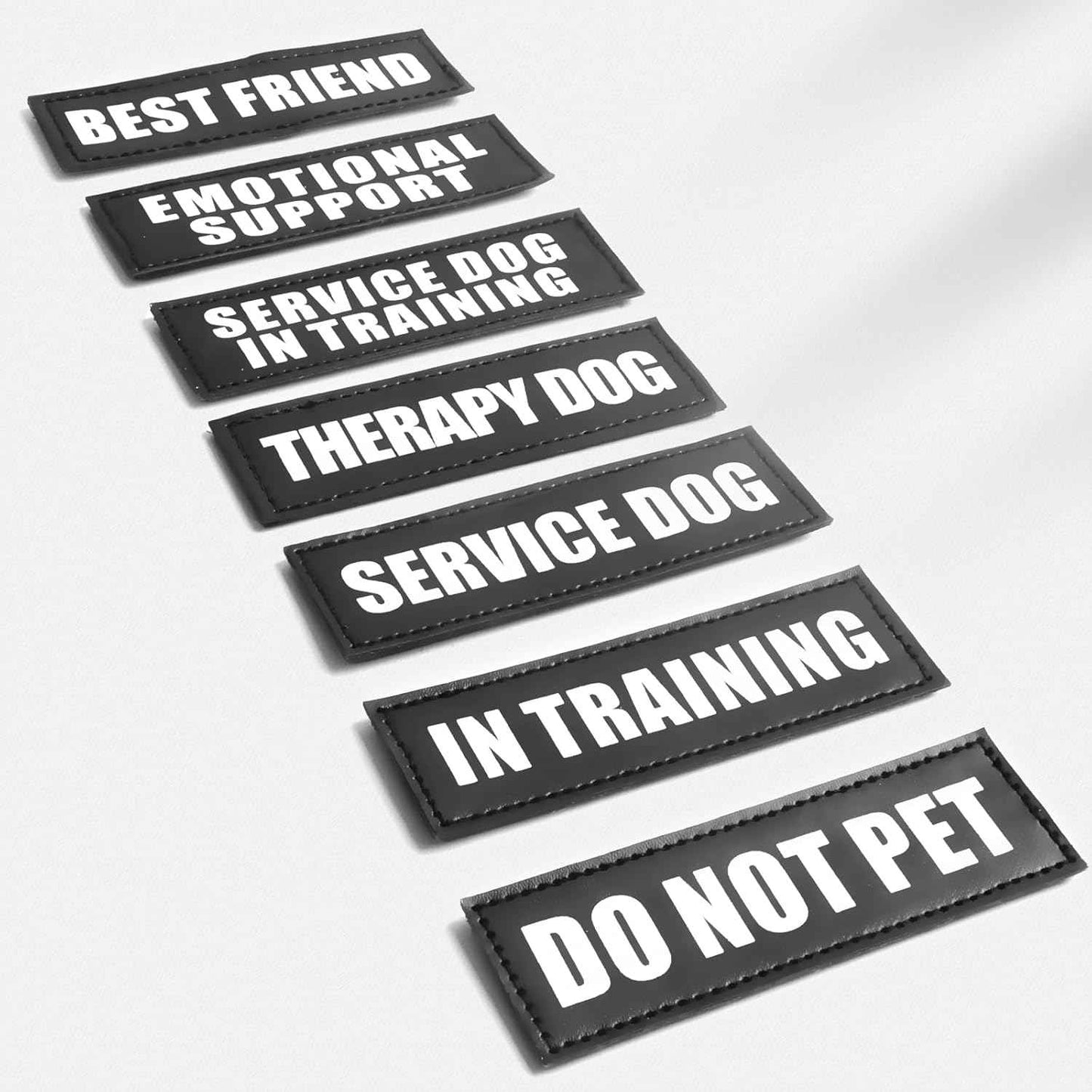 WINSEE Reflective Service Dog Patches Service Dog in Training Patch for Service Vest Dog Harness(7 Pack, S)