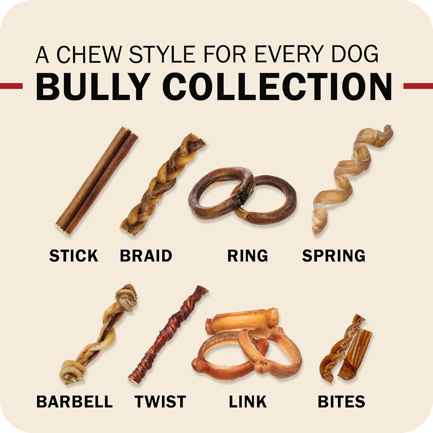 Redbarn Premium Bully Sticks for Dogs - 7 Inch, 6 Count - Long Lasting, Rawhide-Free, Slow Roasted, Low Odor & Highly Digestible, Single Ingredient Chews & All-Natural Dental Treats for Chewers