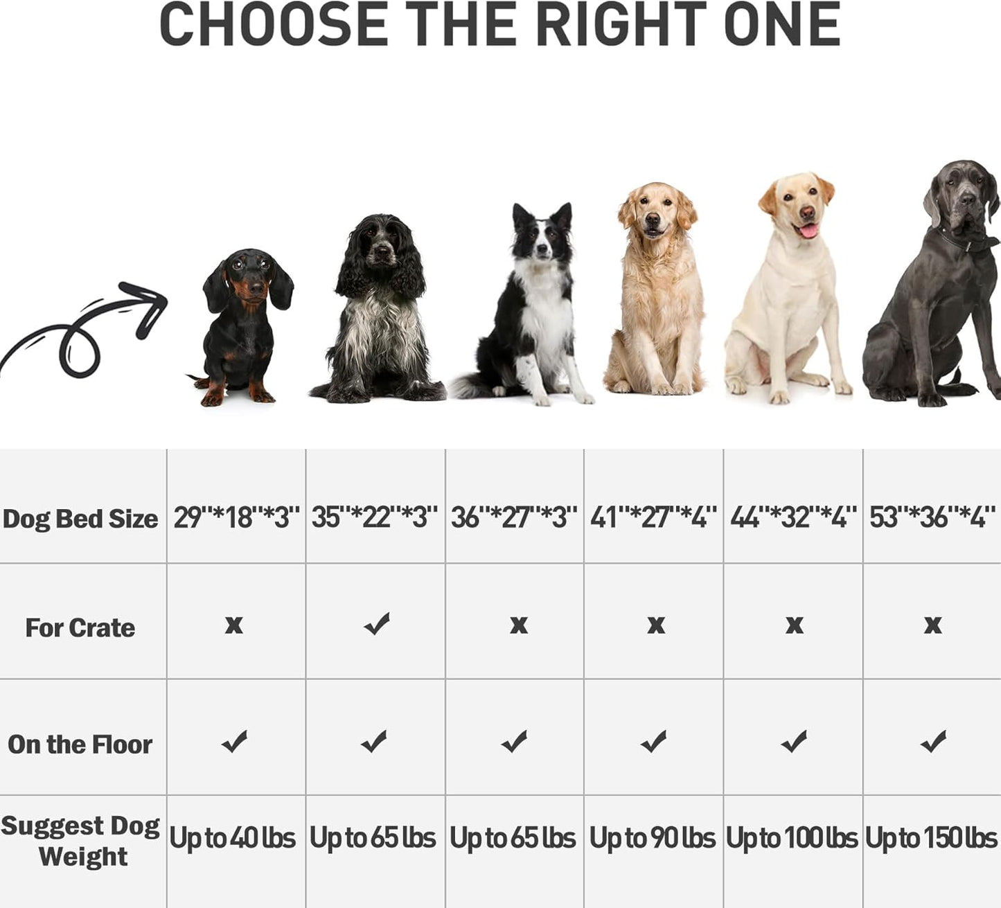 Waterproof Dog Bed Medium Size Dog Orthopedic Dog Beds for Crate with Removable Washable Cover Egg-Crate Foam Pet Pad Mat with Anti-Slip Bottom, 35x22 Inch, Grey