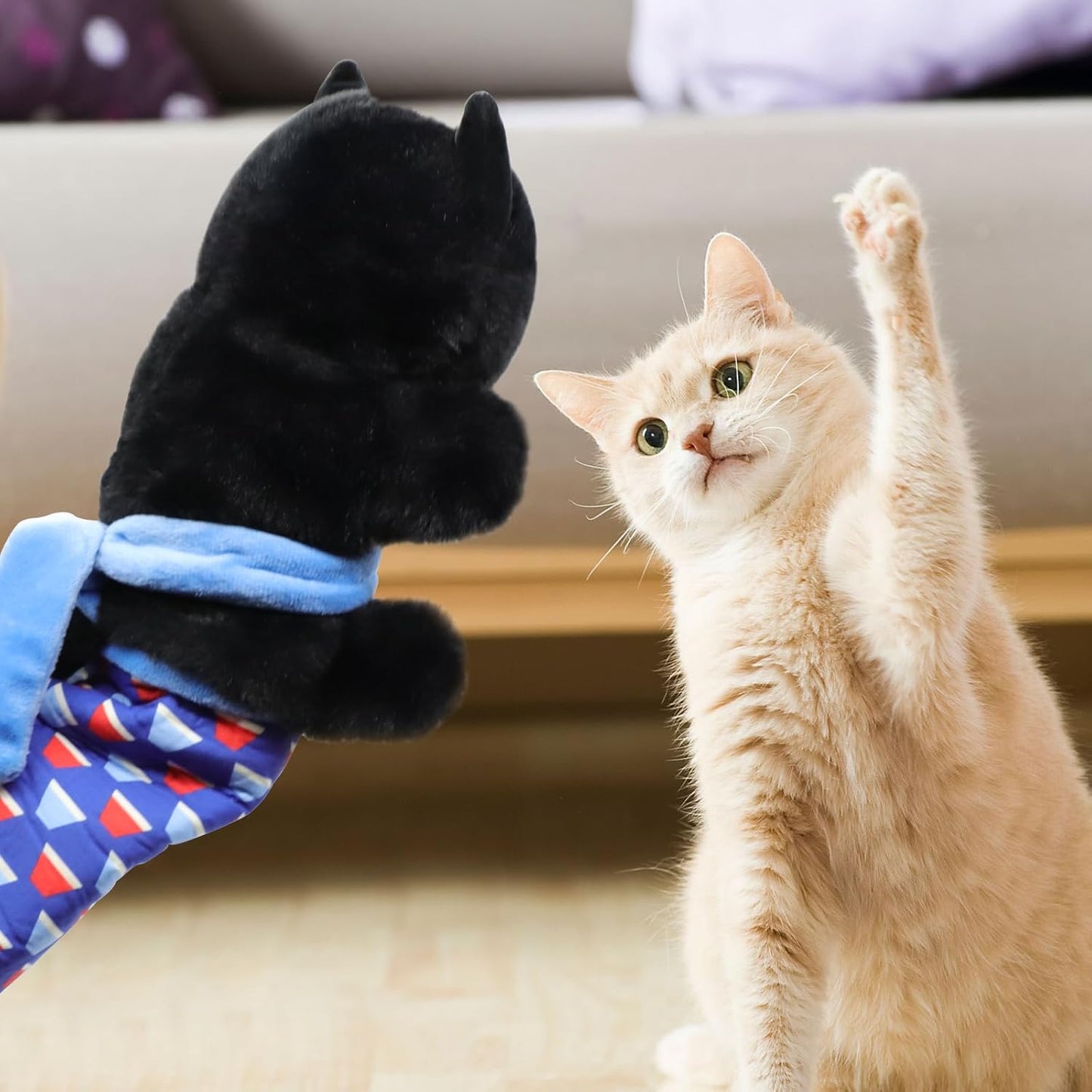 Cat Wrestling Toys Puppet,Cat Wrestling Glove,Cats Wrestler for Cultivate Pets' Interests,Hand Puppets with Tough Padding for Safe and Fun Interactive Play Cat Toy Gift
