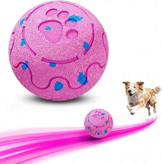 Dog Balls: Interactive Dog Ball, Self-Moving Dog Toy with Auto-Rolling & Bouncing, E-TPU Material, IP54 Waterproof, Motion-Activated (Pink, Large)