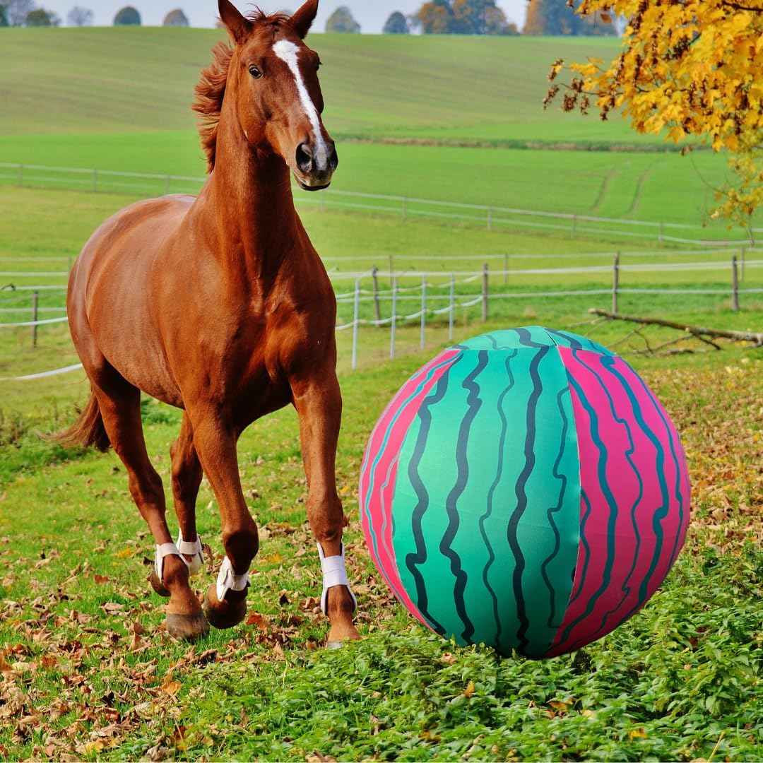 30 Inch Horse Ball Cover, Ball Cover for Horses, High-Strength Fabric,Watermelon Pattern