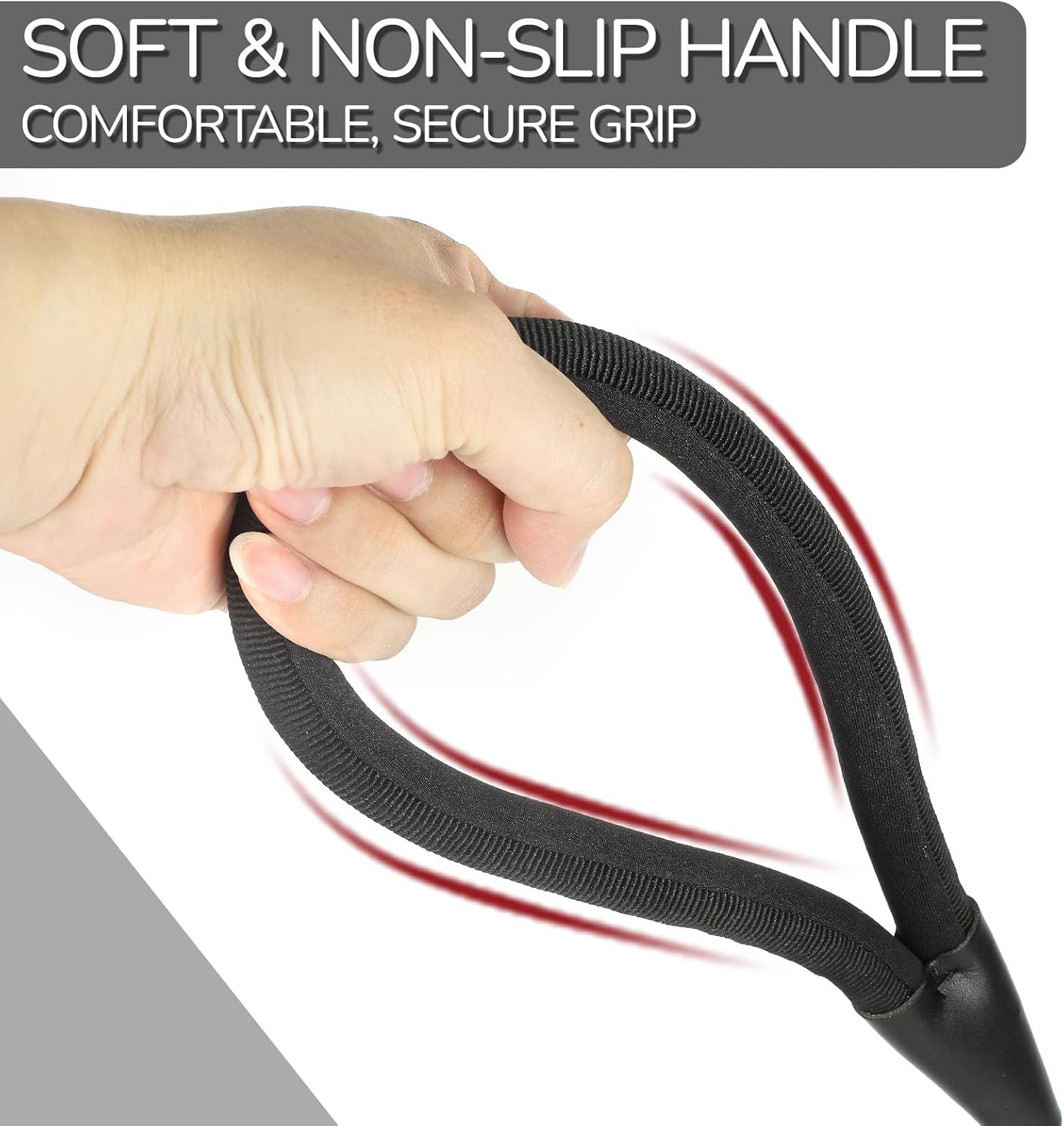 Rope Dog Leash 4 FT, 1/2 Inch Heavy Duty Round Dog Leash with Soft Padded Non-Slip Handle, Reflective Nylon Rope & Strong Metal Clip for Medium Large Giant Dogs,Black