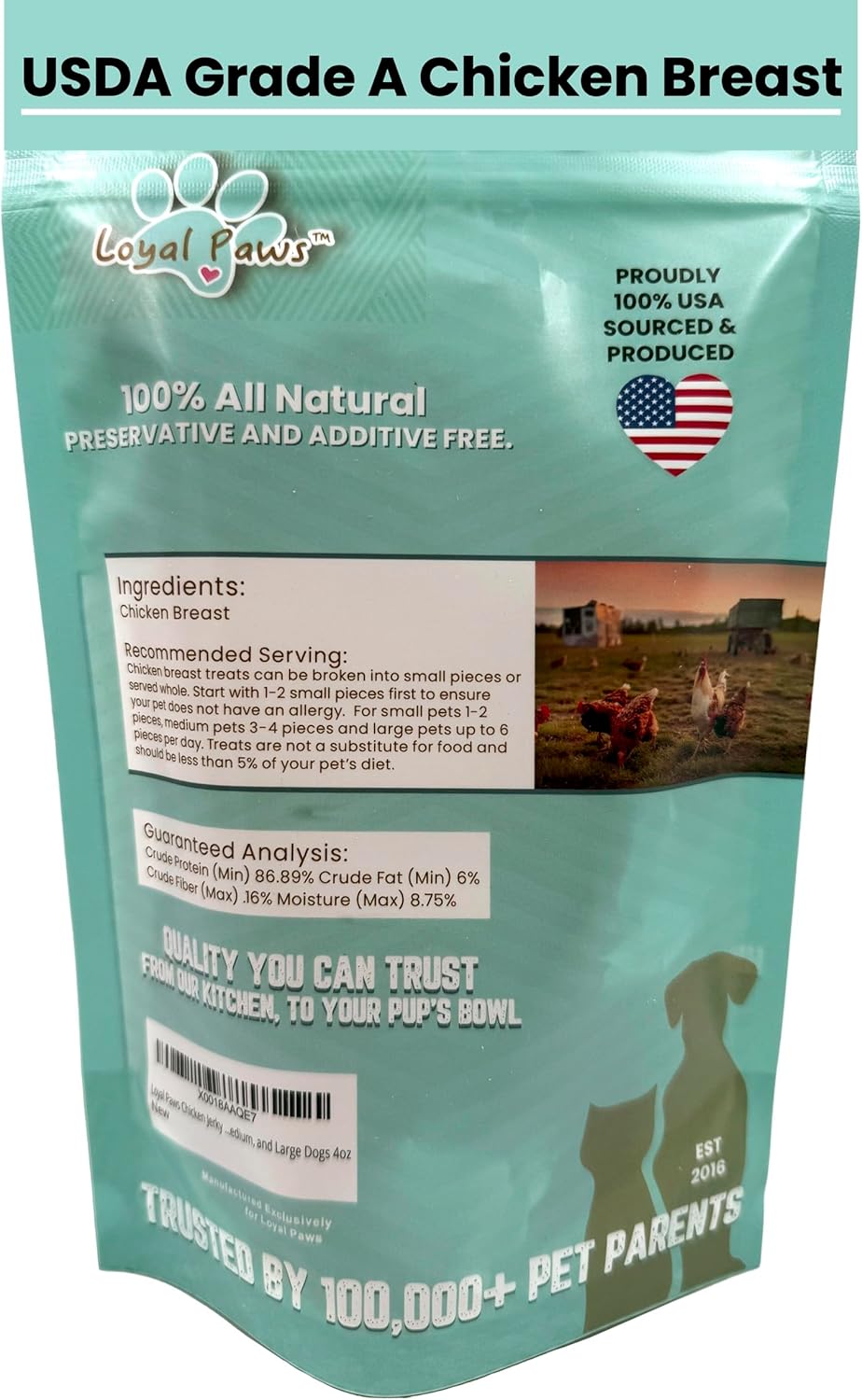 Chicken Jerky Dog Treats for Training – All Natural Chicken Strips for Dogs, High Protein Dog Treats Chicken, Grain Free Dog Snacks, No Fillers, Limited Ingredient Chews Pet Supplies, 4oz