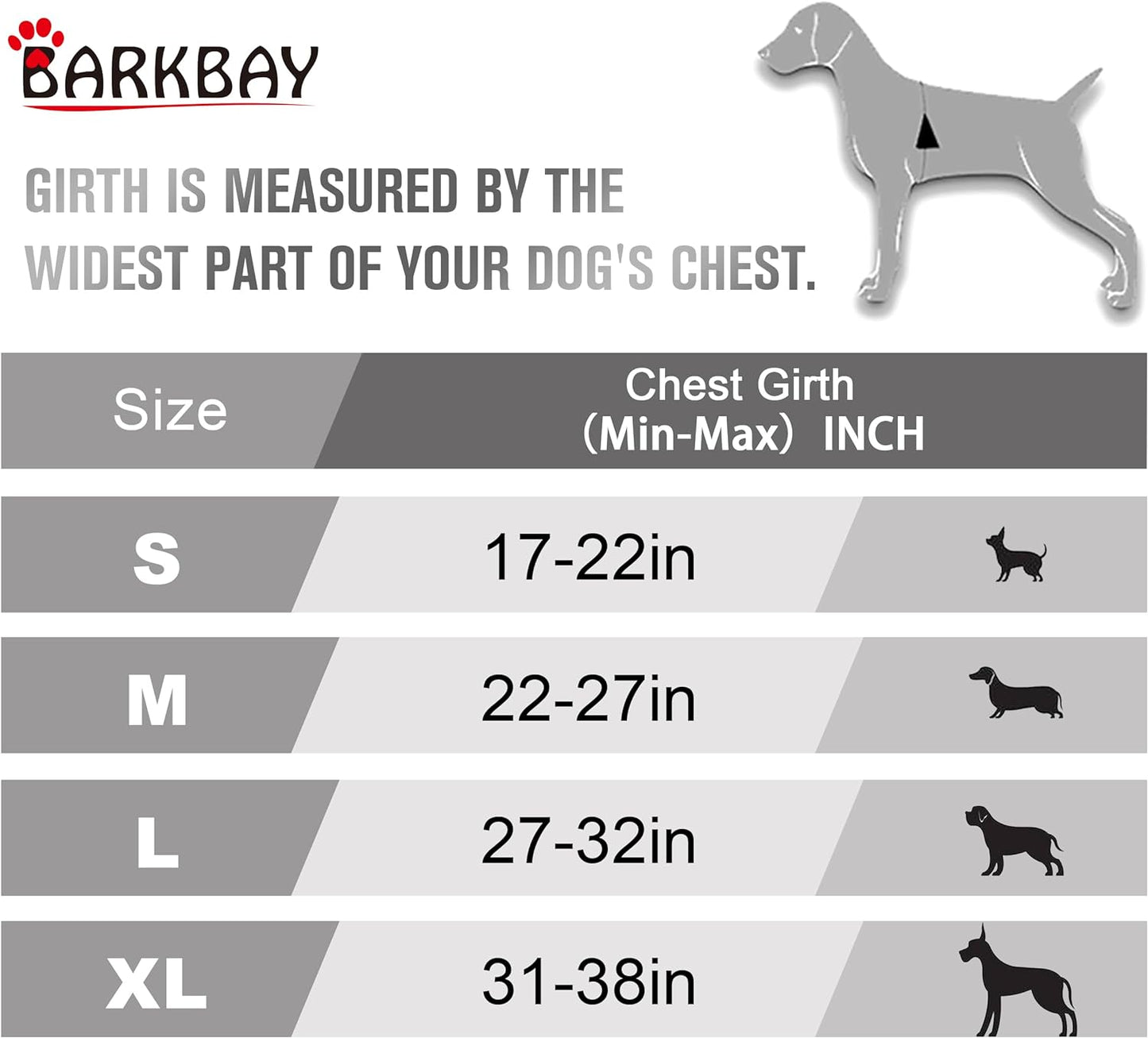 BARKBAY No Pull Dog Harness Front Clip Heavy Duty Reflective Easy Control Handle for Large Dog Walking(Red,M)