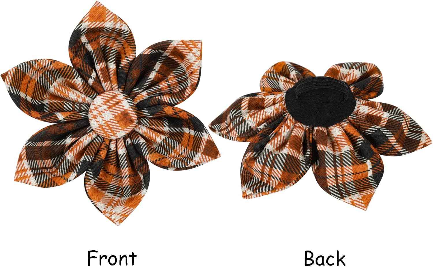 Lionet Paws Dog Collar with Flower - Cute Cotton Adjustable Flower Dog Collar with Metal Buckle for Small Dog Girl Gift, S, Neck 10-16in