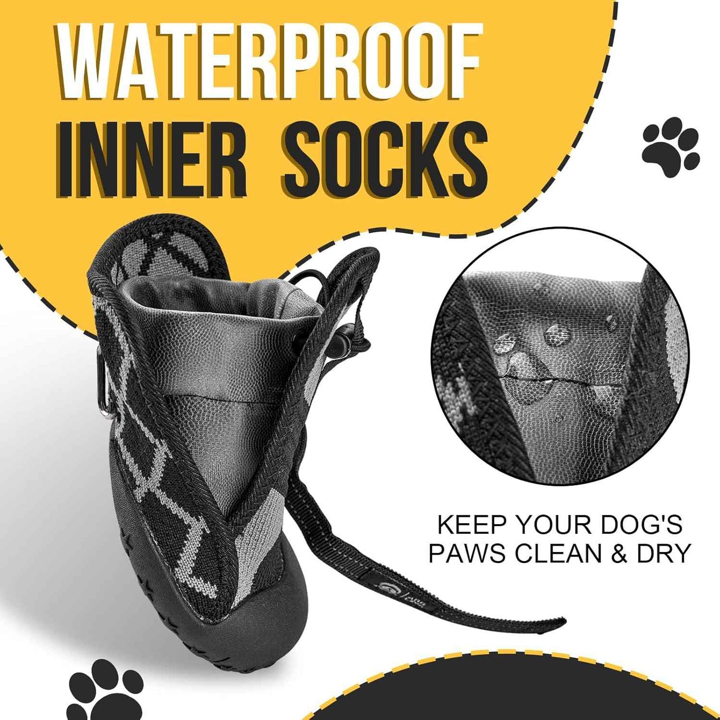 Arblina Dog Shoes for Large Medium Size Dogs, Waterproof Anti Slip Dog Boots&Paw Protectors for Summer Hot Pavement Winter Snow, Breathable Dog Booties for Outdoor Walking Hiking Hardwood Floor