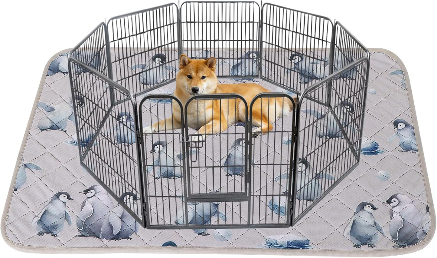 IEUUMLER Washable Pee Pads for Dogs, 2 Pack Reusable Waterproof Puppy Pads, Non-Slip Super Absorbent Dog Training Pad for Playpen Crate Bed EU012
