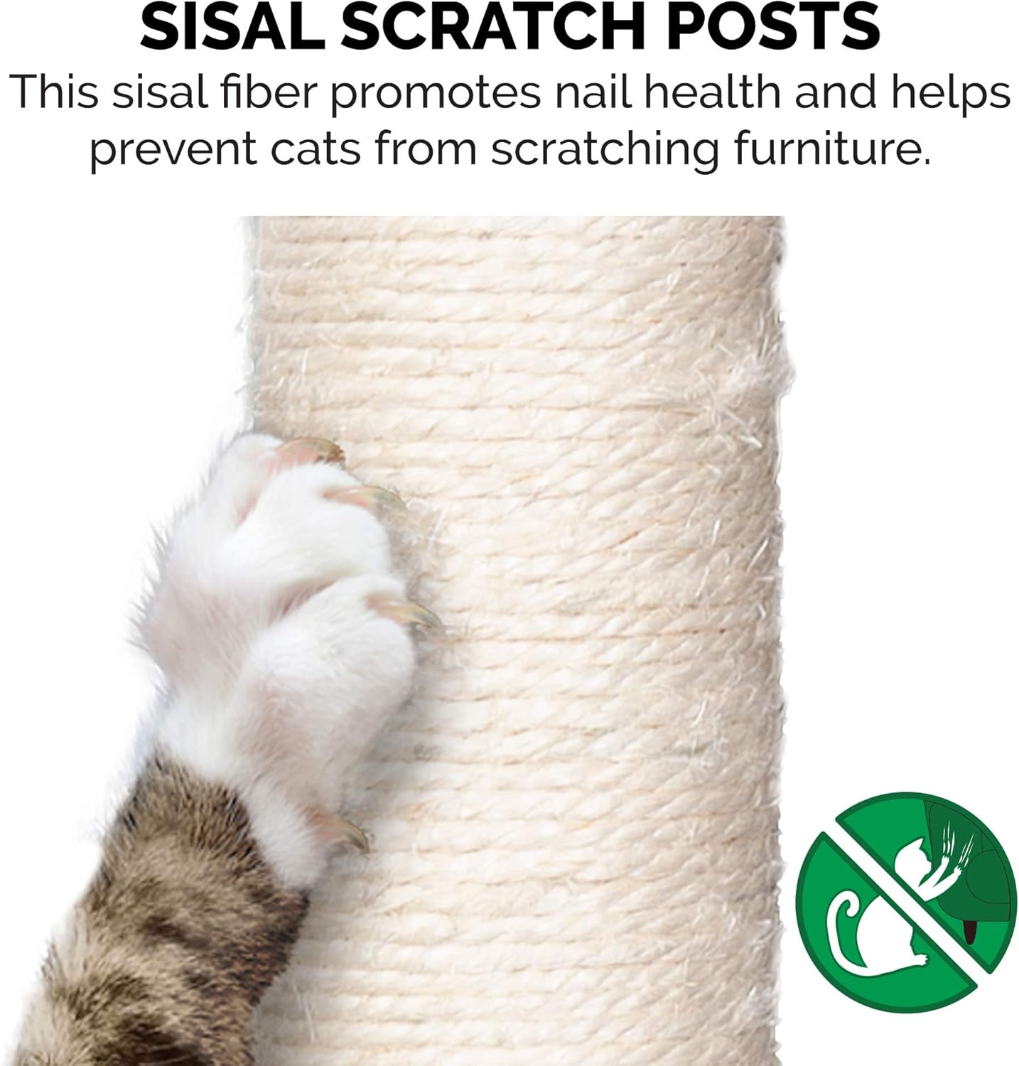 Furhaven 69.3" Tall Cat Tree for Indoor Cats, Ft. Sisal Scratching Posts, 2x Cat Condos, & Toys - Tiger Tough Double Decker Interactive Playground Tower - Cream, One Size