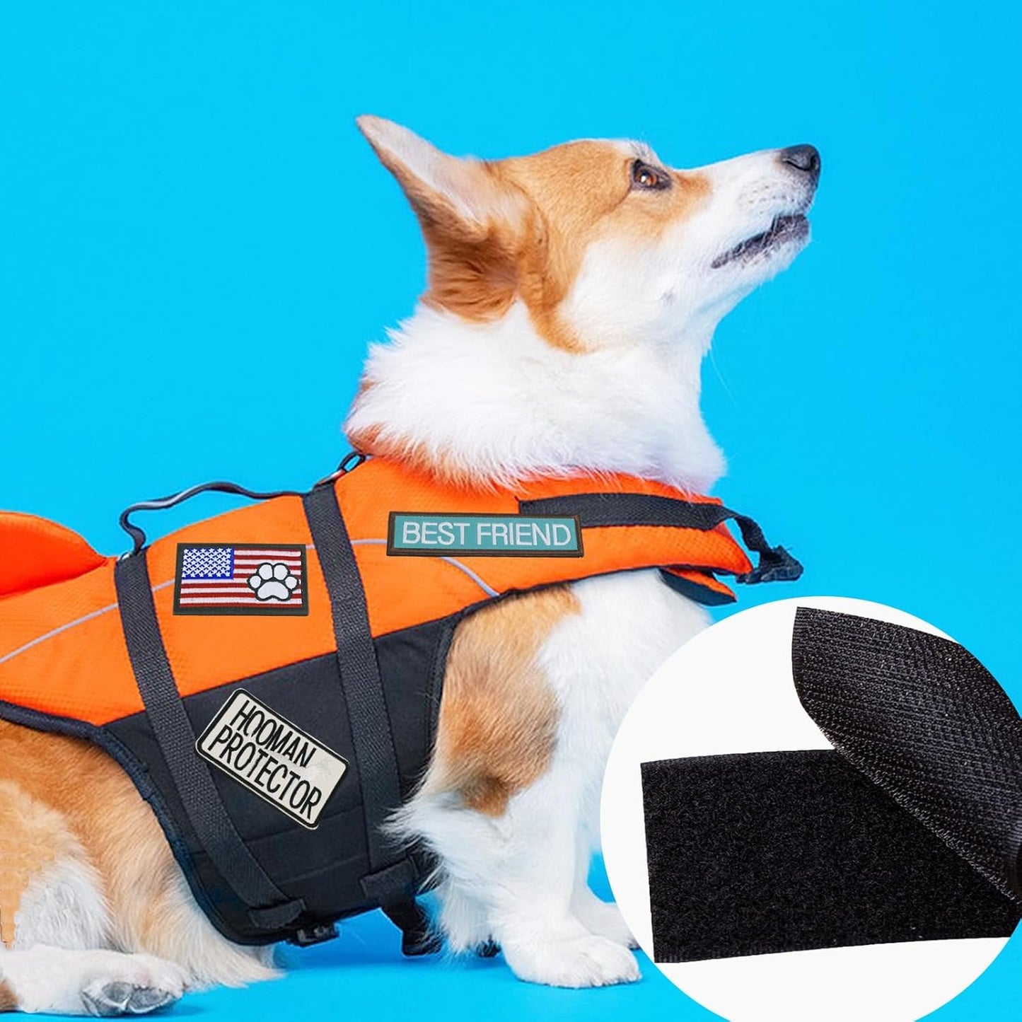 16 Pcs Dog Patches for Harness, Working Service Dog Vest Patches Tactical Canvas Removable Hook Loop Patch in Training Dog Vest
