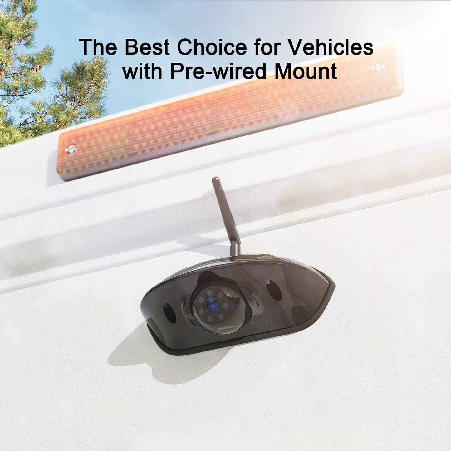 Fookoo HD 1080P 7" Wireless RV Backup Camera System for Furrion Pre-Wired RV Truck Camper, 7" IPS DVR Monitor & Rear View Camera, IR Night Vision IP69 Waterproof DIY Parking Lines - DW7Y5