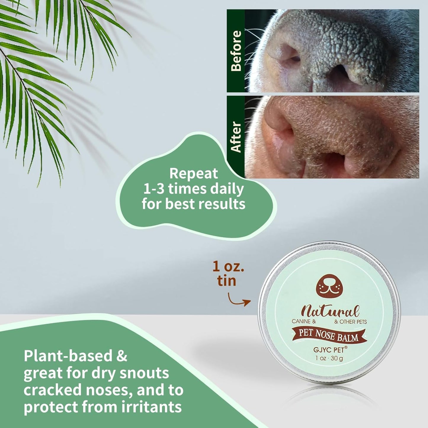 Snout Soother Nose Balm for Dogs & Cats - Natural Healing & Moisturizing Balm for Dry, Cracked Snouts - Plant-Based, Soothing Skin Formula