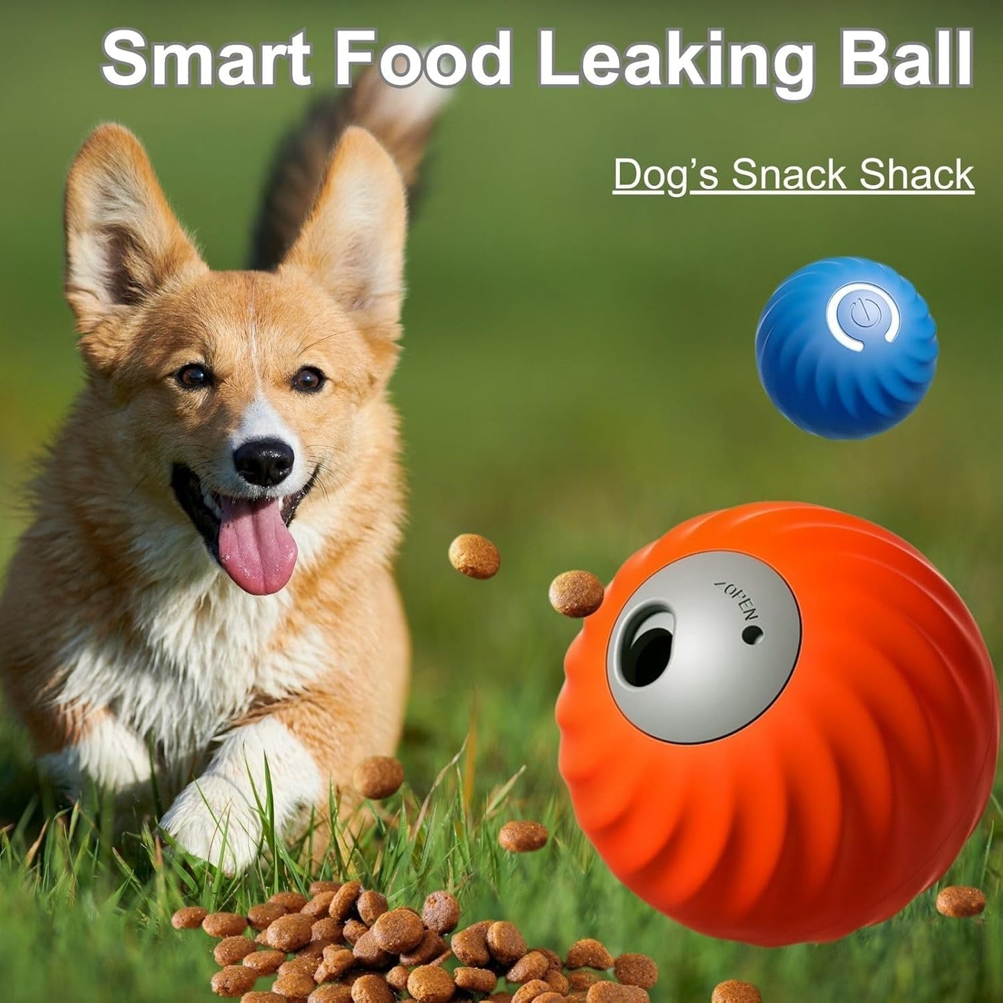 Zoomie Buddy 2.0, Zoomie Buddy for Dogs, 2 in 1 Smart Touch Interactive Dog Balls ＆ Pet Feeder, 2.83" Diameter, Suitable for Small/Medium Dogs, with Fruit Plush Cover (2*Orange, Tomato)