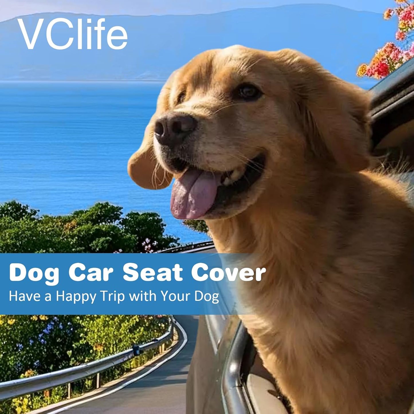 VClife Dog Bed Mat for Car, Anti Slip Pet Bed Travel Pad Comfortable Furry Dog Car Seat Cover for Backseat Extender, Washable Pet Cushion Bed Mat for Indoors & Outdoors (Beige, 51"×23.6")