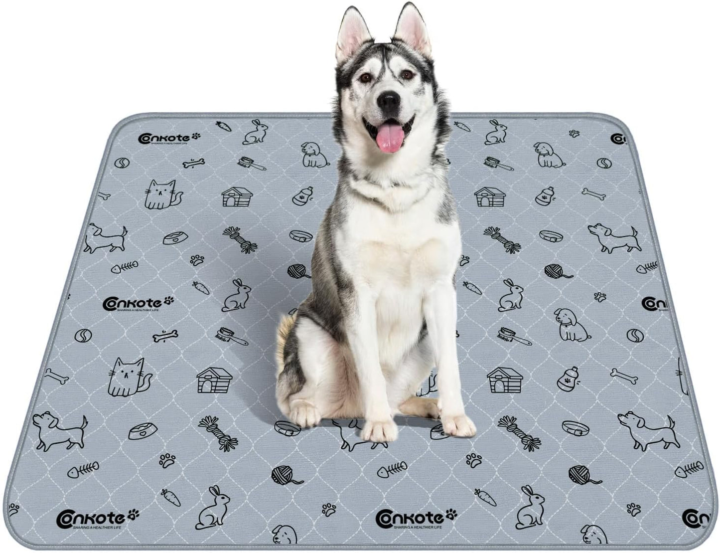 Washable Pee Pads for Dogs 2 Pack, 34" x 36" Reusable Puppy Training Pads Heavy Absorbency Dog Playpen Mats Waterproof with Non-Slip Bottom for Playpen, Crate, Potty, Whelping