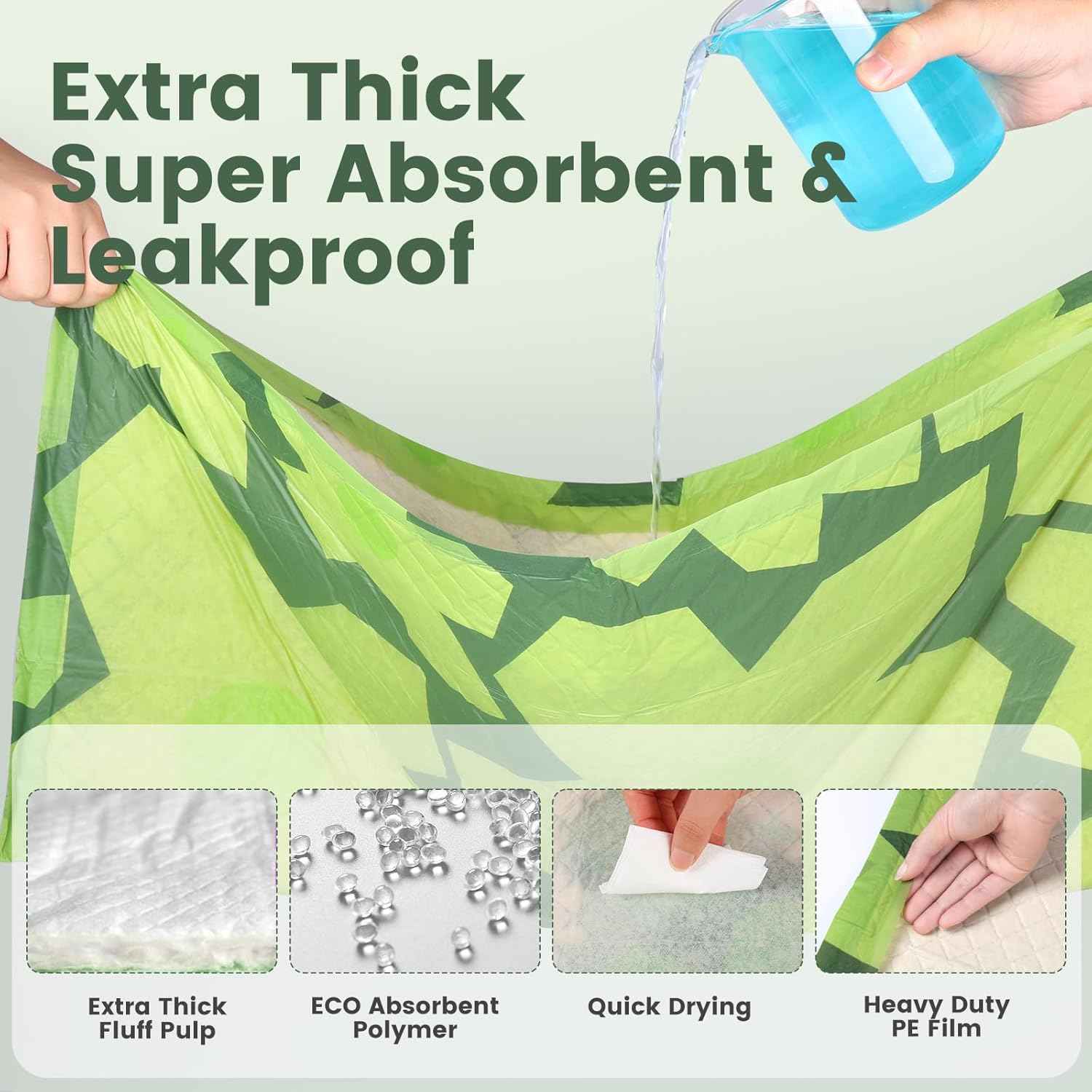 Gardner Pet Disposable Puppy Pads XL, 28" x 30" Dog Pee Pads for Dogs, Super Absorbent & Leak-Proof Full Edge-Wrapping Extra Thick Dog Potty Training Pads (50 Count)