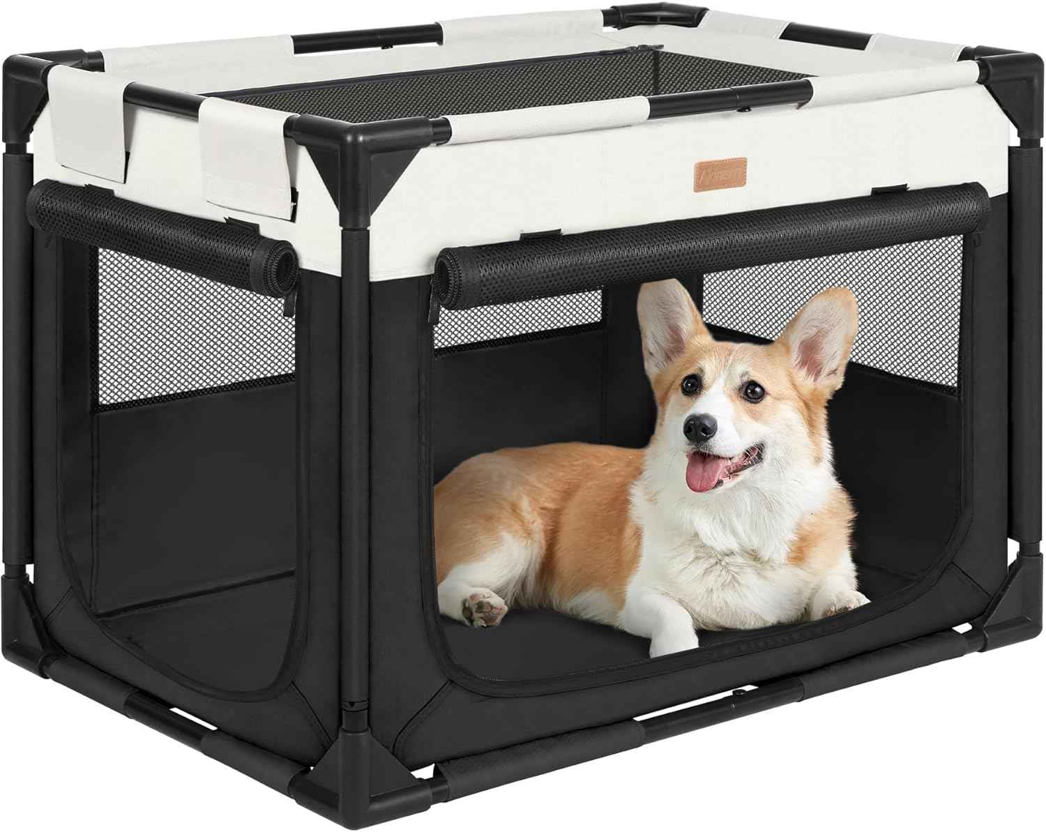 Akinerri Dog Crate, Dog Playpen, Medium Black