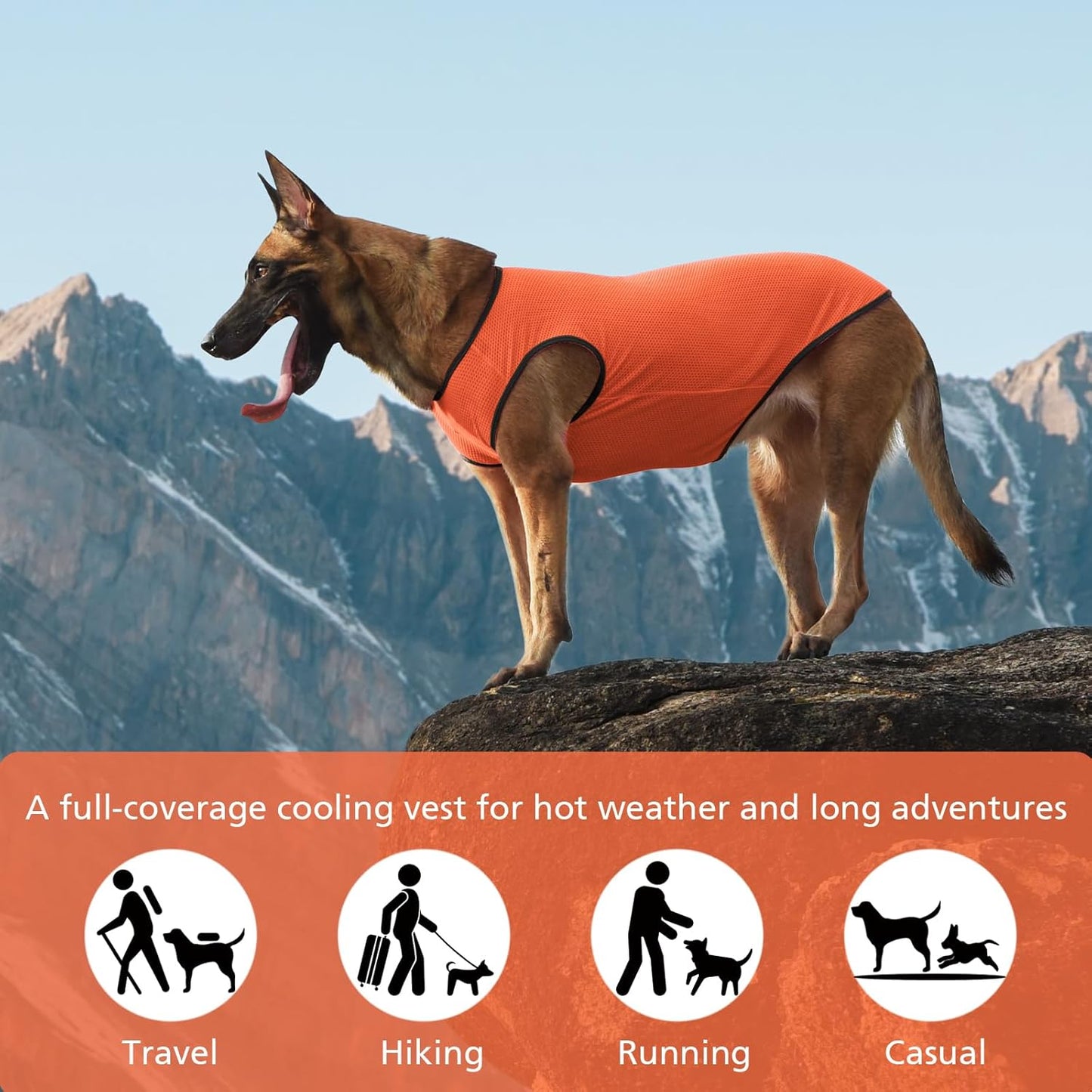 2 Pack Cooling Shirts for Dogs, Lightweight Mesh Breathable Dog Clothes for Small Dogs Boy Girl,Sun-Protection Sleeveless Shirts for Dog&Cat Puppy Vest Pet Apparel - M