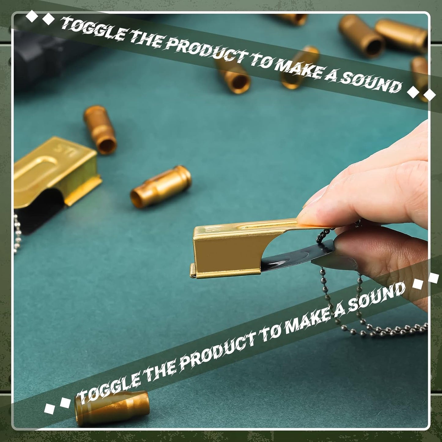 Jenaai 3 Pieces Brass Pet Training Clicker Dog Necklace Signaling Cricket Clicker Training for Puppy Dogs Cat(Gold)