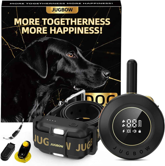 Dog Shock Collar - 3/4 Mile Dog Training Collar with Remote for Large Medium Small Dogs, Rechargeable IPX8 Waterproof E-Collar with 3 Training Modes, LED Light & Security Lock (Black)