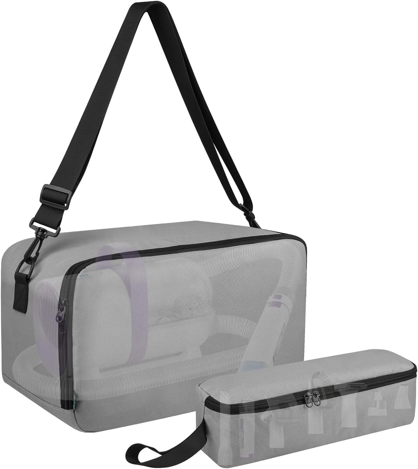 Beautyflier Pet Grooming Supplies Organizer, Protective Tote Bag Case for Pet Grooming Kit & Vacuum Suction Dogs Cats Hair, Travel Pouch Bag for Pet Dog Grooming Vacuum Kit, Bag Only (Gray)