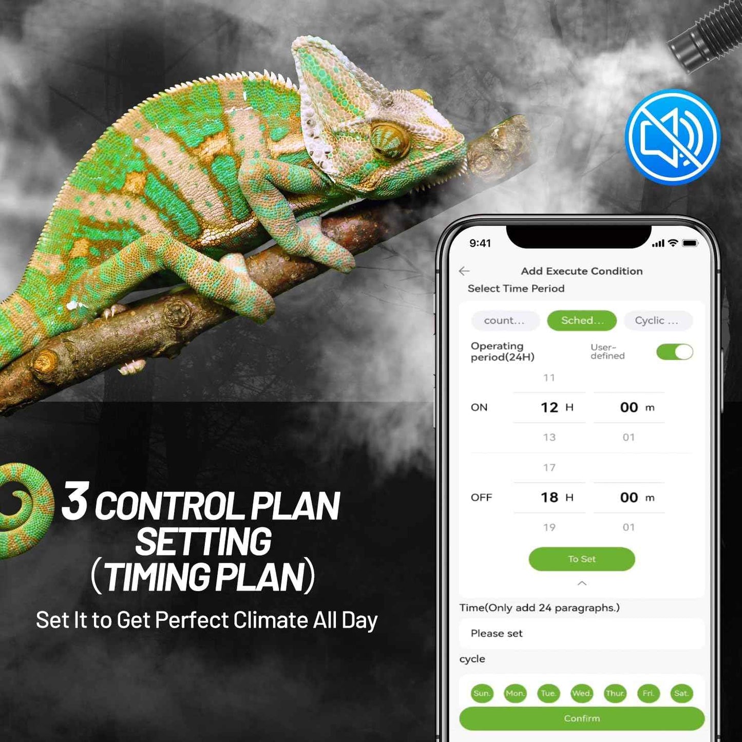REPTI ZOO Smart WiFi Reptile Fogger with Timing, 4L Reptile Terrariums Humidifier, Fog Machine Mister for Chameleon Frog Turtle Gecko | Misting System Spray Kit for Amphibia, Plants | Linkage Control