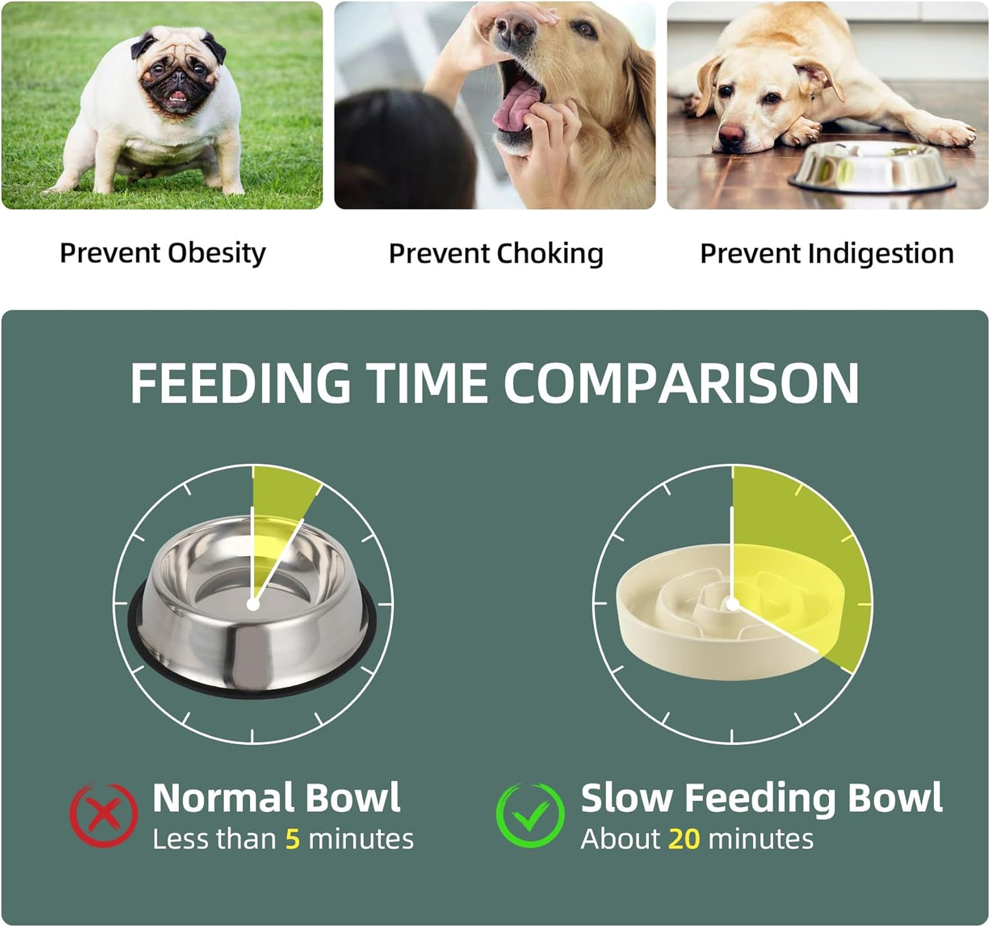 8.2inch Ceramic Raised Slow Feeder Dog Bowl Set, Elevated Wooden Stand for Large and Medium Dog, Puzzle Slow Dish, Anti-Gulping(Beige, Single Bowl+ Stand)