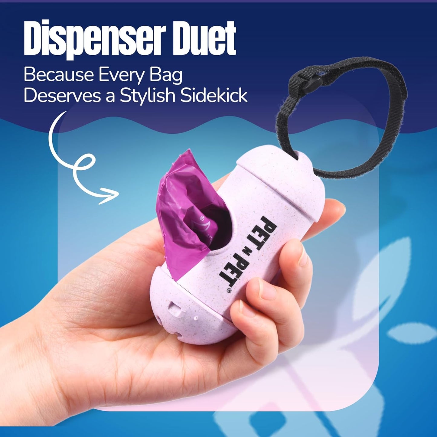 Pet N Pet Poop Bags for Dogs, 288 Counts Lavender Scented Dog Poop Bags Rolls with Leash Dispenser, USDA Certified 38% Plant Based & 62% PE Dogs Waste Bag, Doggie Poo Bag