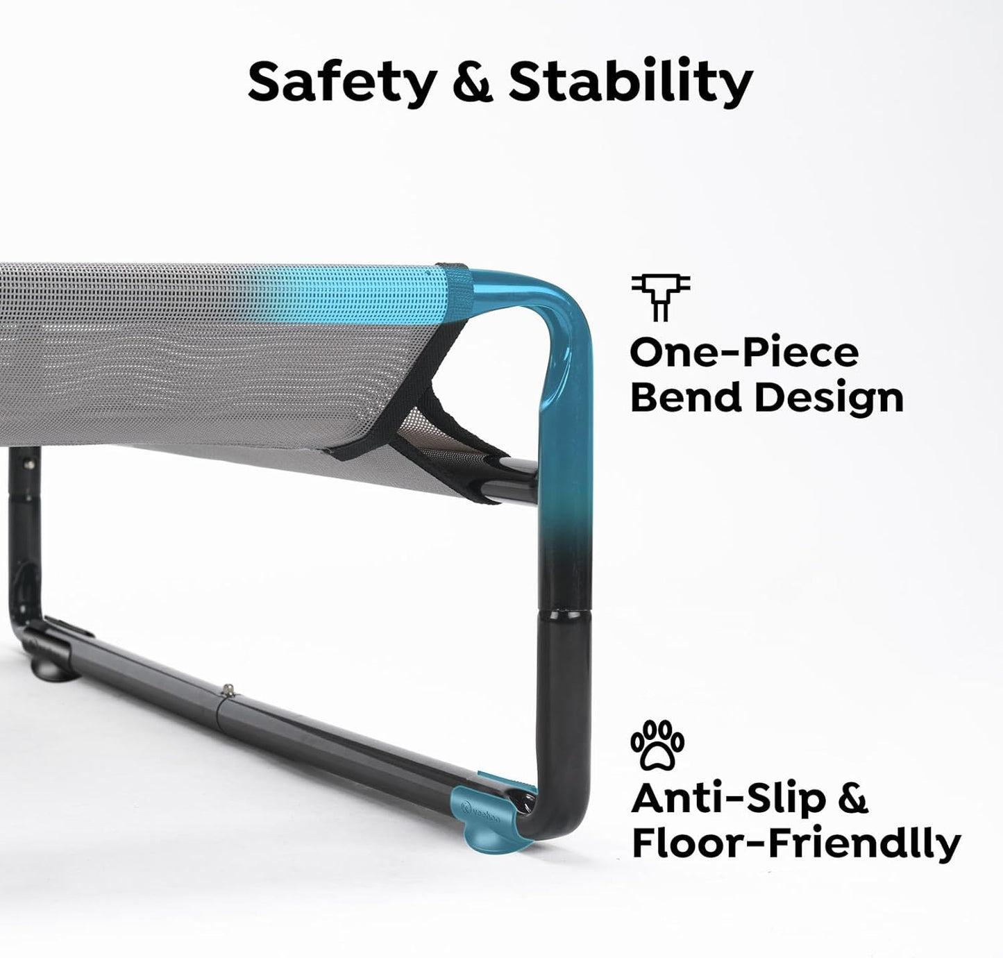 Veehoo Original Outdoor Elevated Dog Bed, Cooling Raised Dog Cot for Medium Dogs, Portable Standing Pet Hammock Platform with Washable Breathable Mesh, No-Slip Feet, Medium, Grey, CWC2201