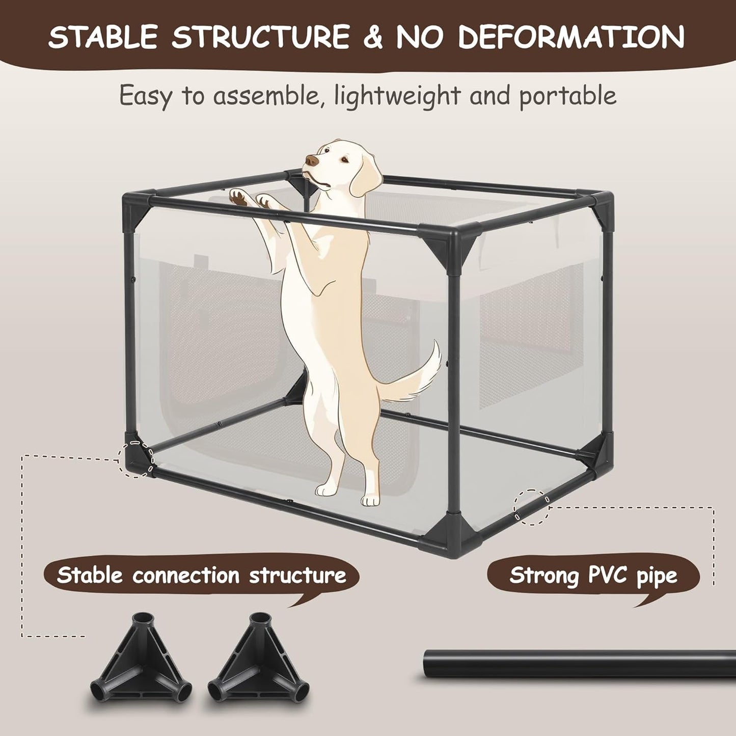 Akinerri Dog Crate, Dog Playpen, Small Blue