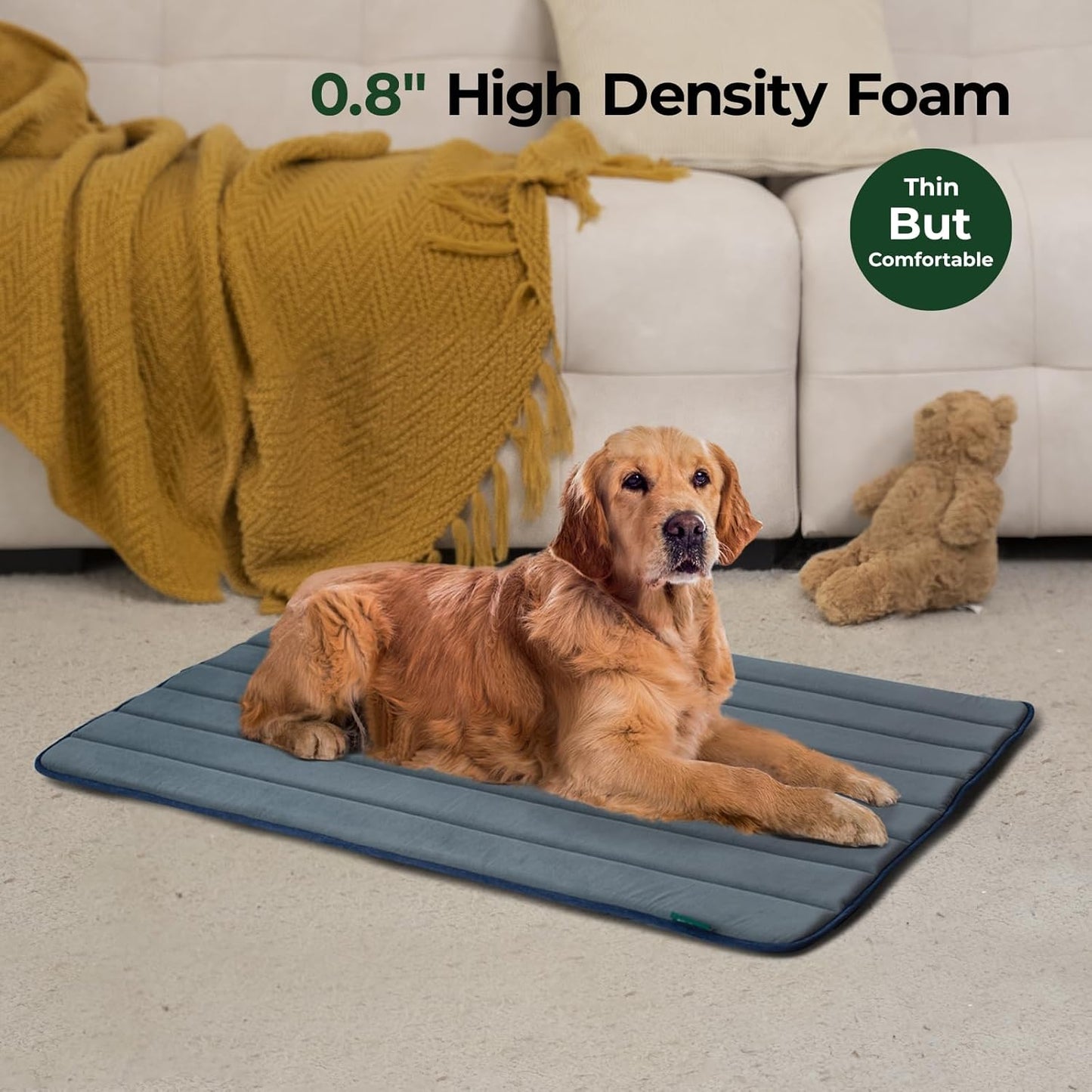 BALANCE Dog Crate Pad, Dog Foam Crate Mat Kennel Pad, Washable Water-Resistant Pet Bed Flat Dogs Cage Mat for XX-Large Dogs, 2 Packs