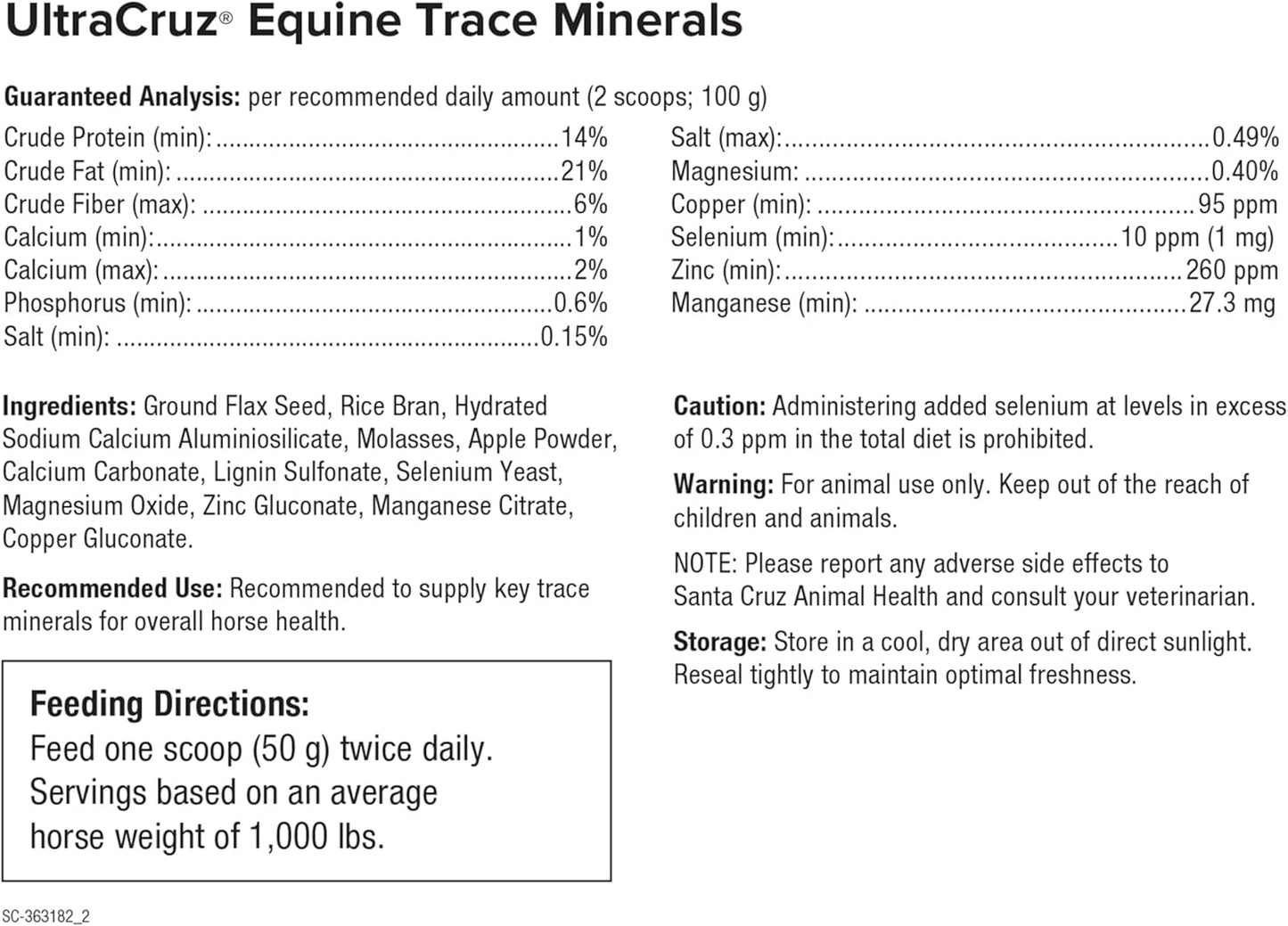 UltraCruz® Equine Trace Minerals, 10 lb, 45 Day Supply